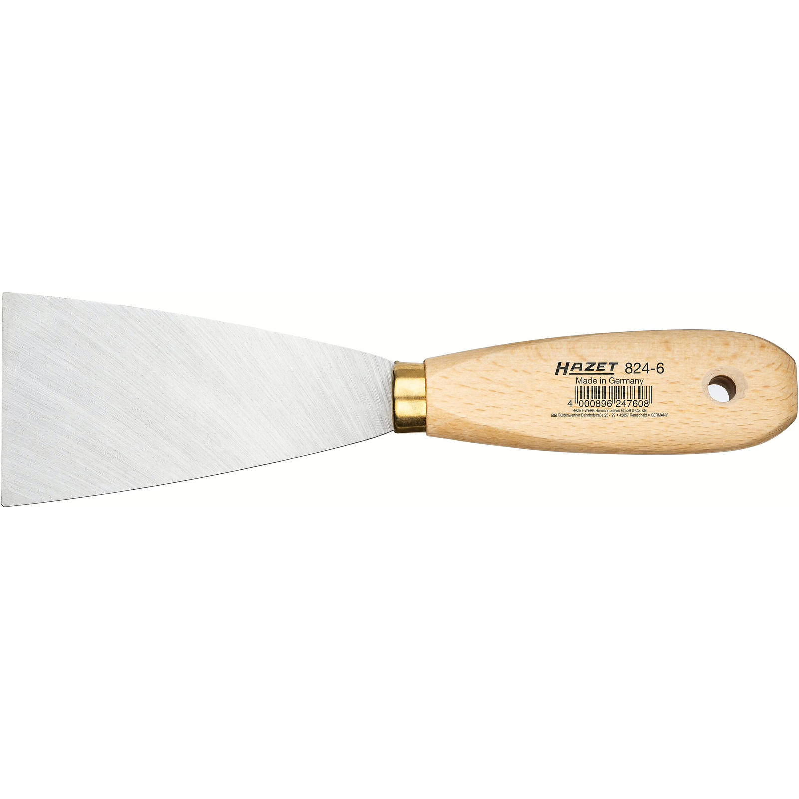 Spatule de peintre lame flexible 60 mm avec manche plat verni HAZET - 824-6