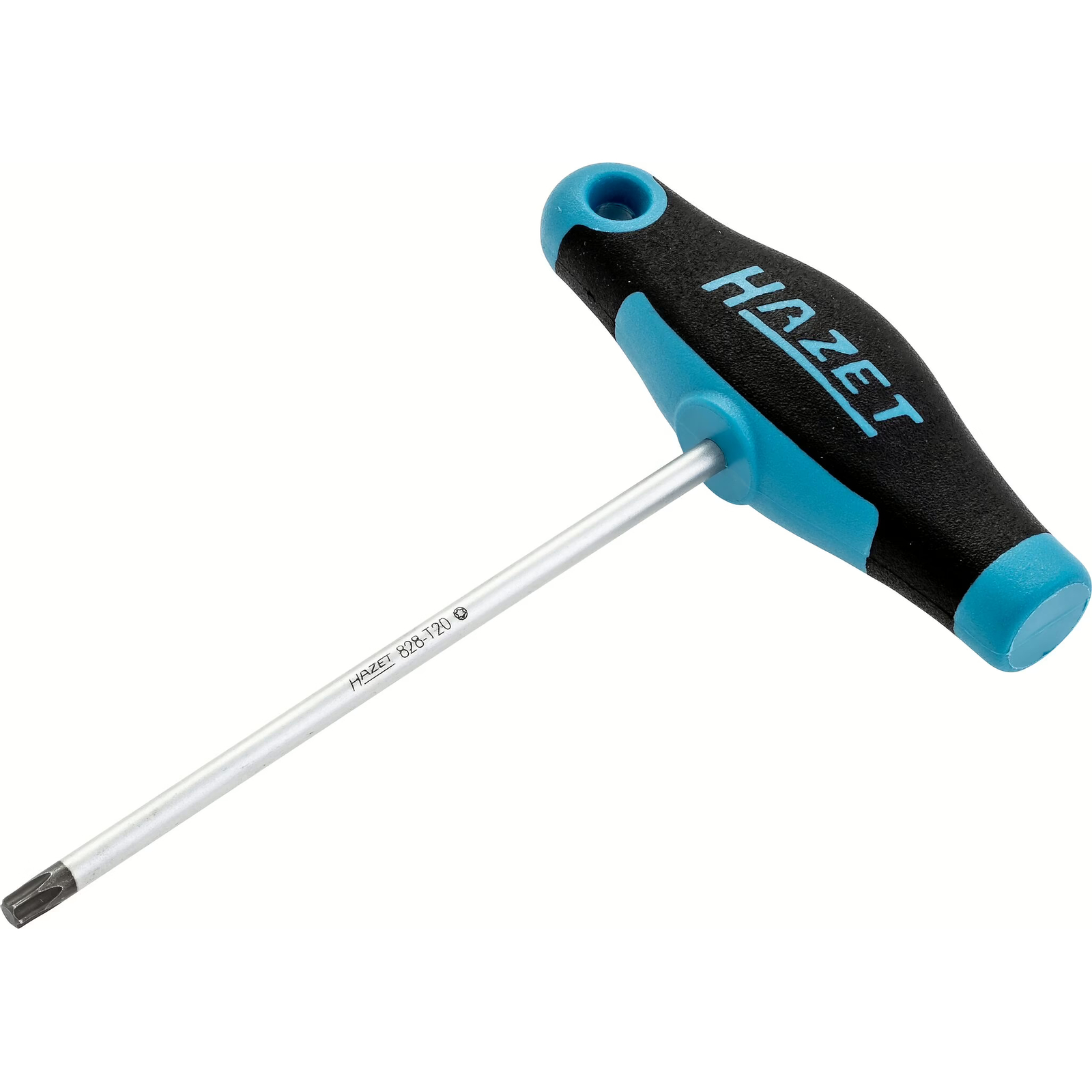 Tournevis manche en T bimatière profil TORX intérieur T20 lame ronde 126 mm HAZET - 828-T20