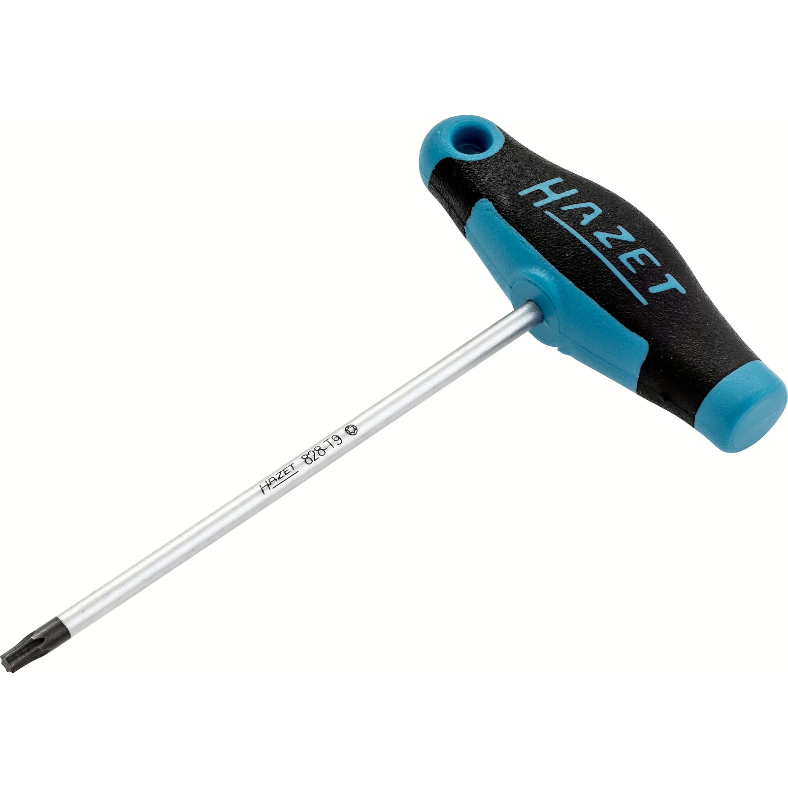 Tournevis manche en T bimatière Profil TORX intérieur T9 lame ronde 98 mm HAZET - 828-T9