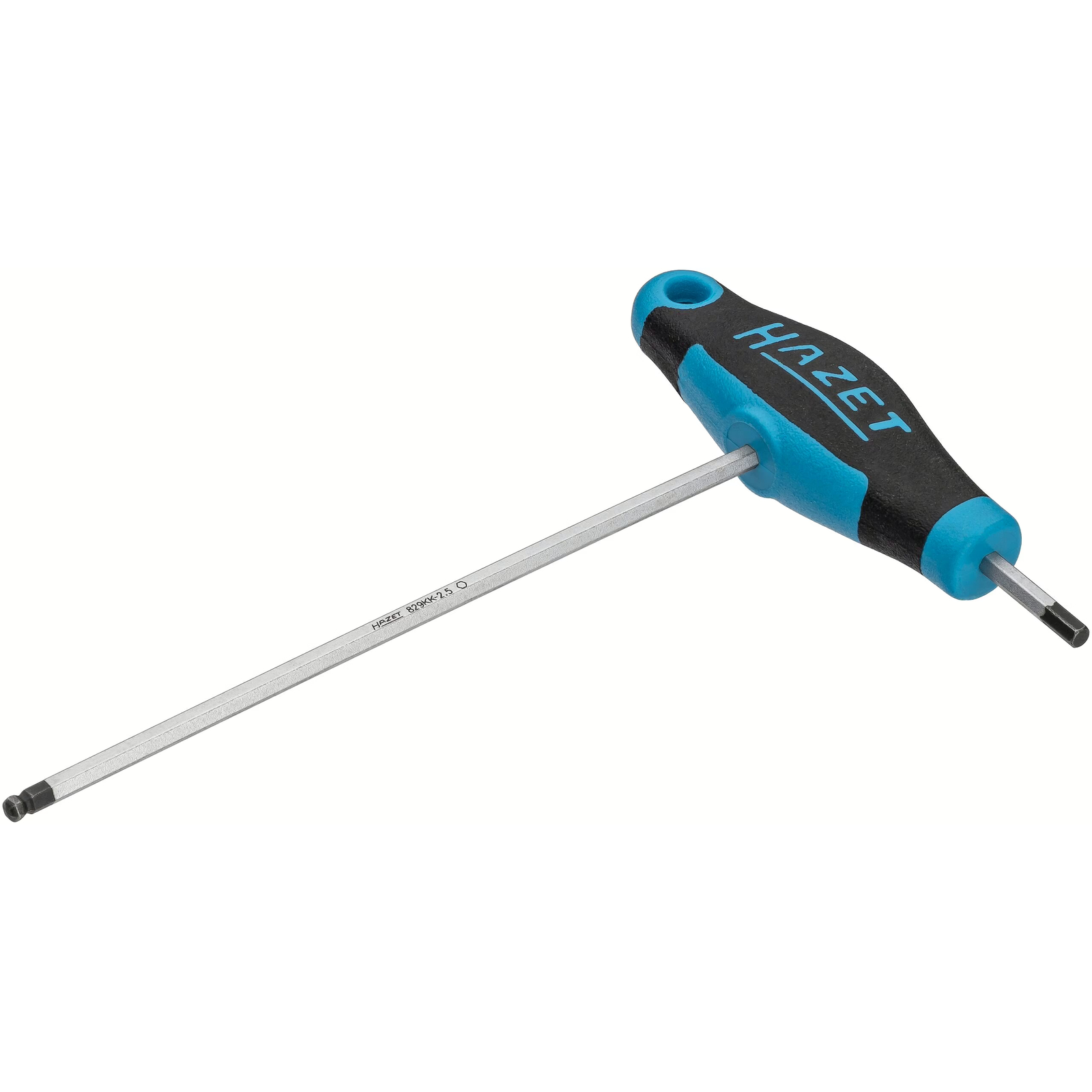 Tournevis manche en T bimatière 2,5 mm profil six pans intérieurs tête sphérique HAZET - 829KK-2.5