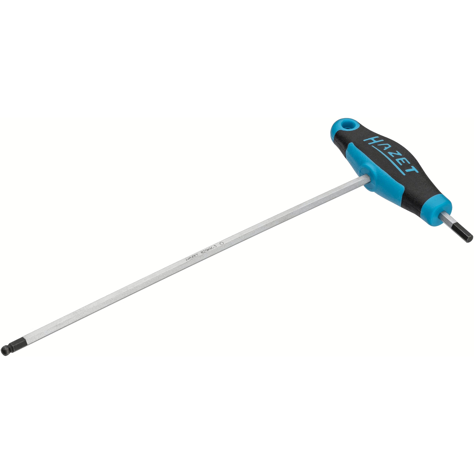 Tournevis manche en T bimatière 3 mm profil six pans intérieurs tête sphérique HAZET - 829KK-3