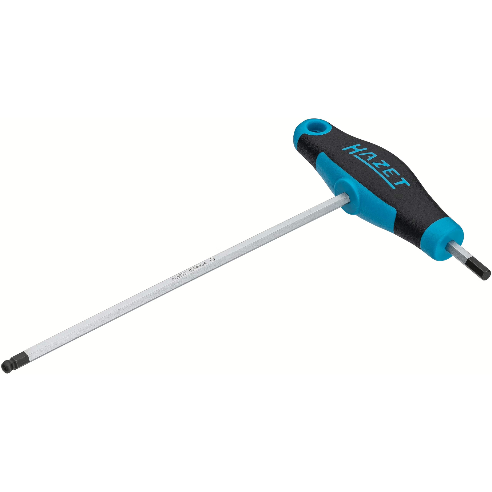 Tournevis manche en T bimatière 4 mm profil six pans intérieurs à tête sphérique HAZET - 829KK-4