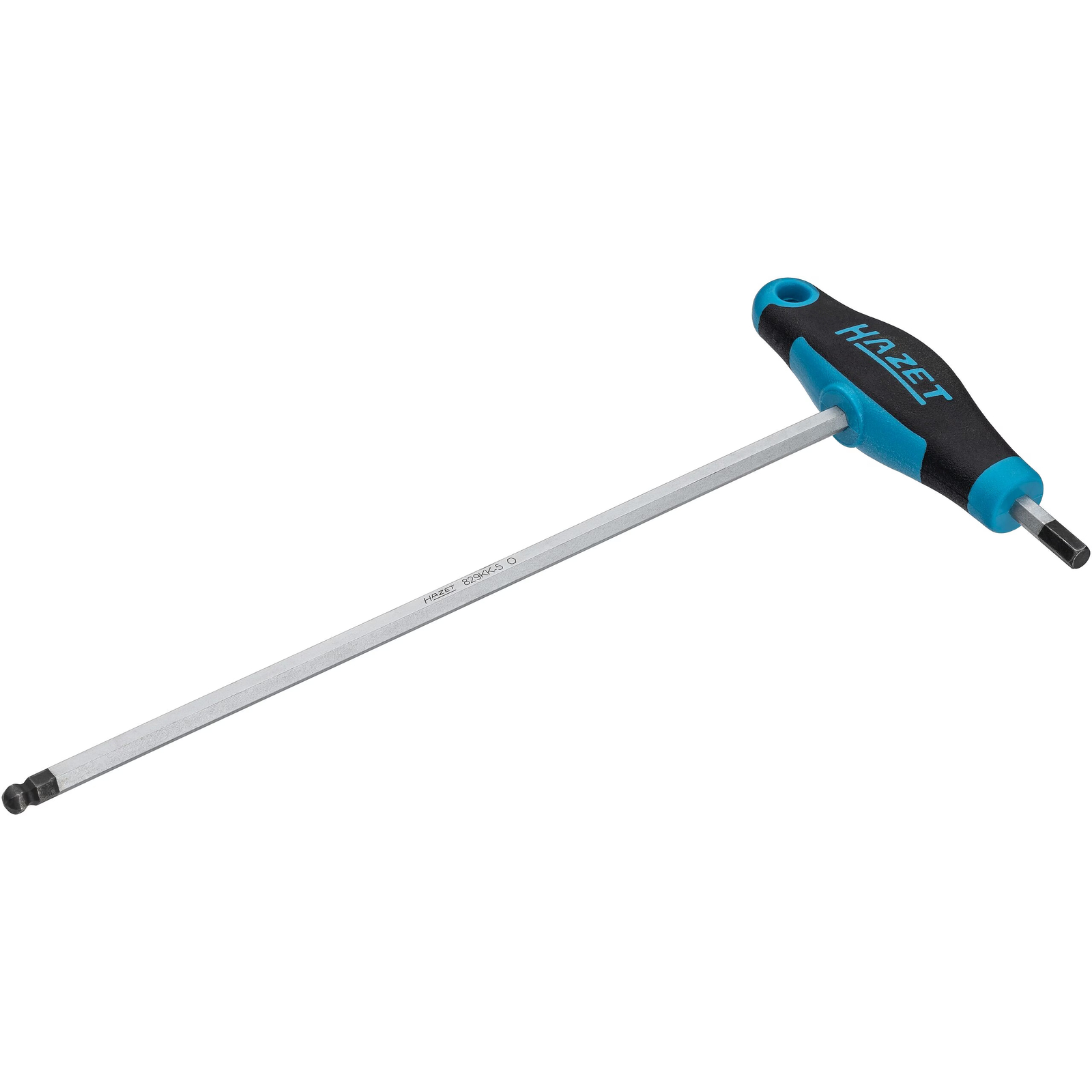 Tournevis manche en T bimatière 5 mm profil six pans intérieurs tête sphérique HAZET - 829KK-5