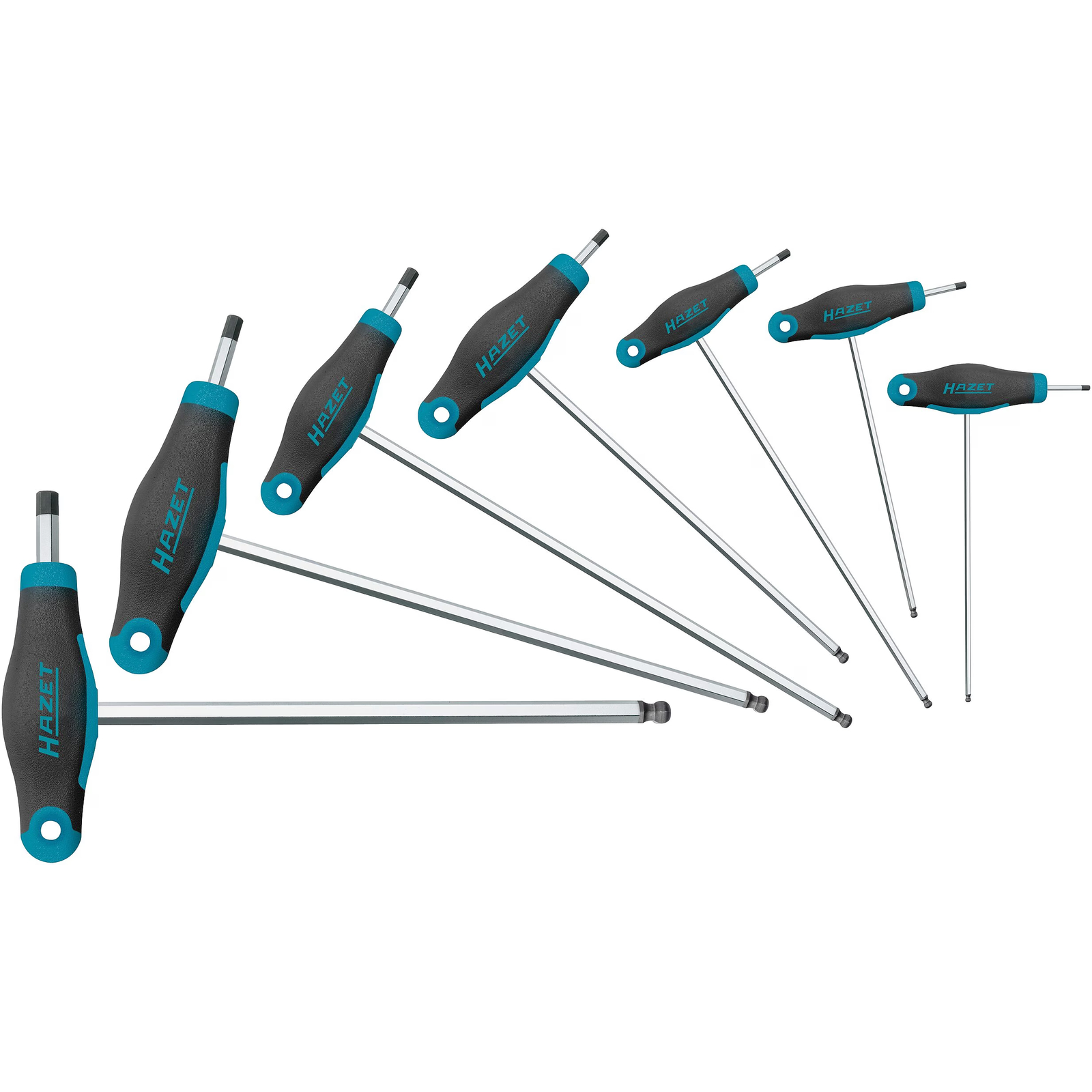 Jeu de tournevis manche en T bimatière profil six pans intérieurs 7 pièces 2-8 mm HAZET - 829KK/7