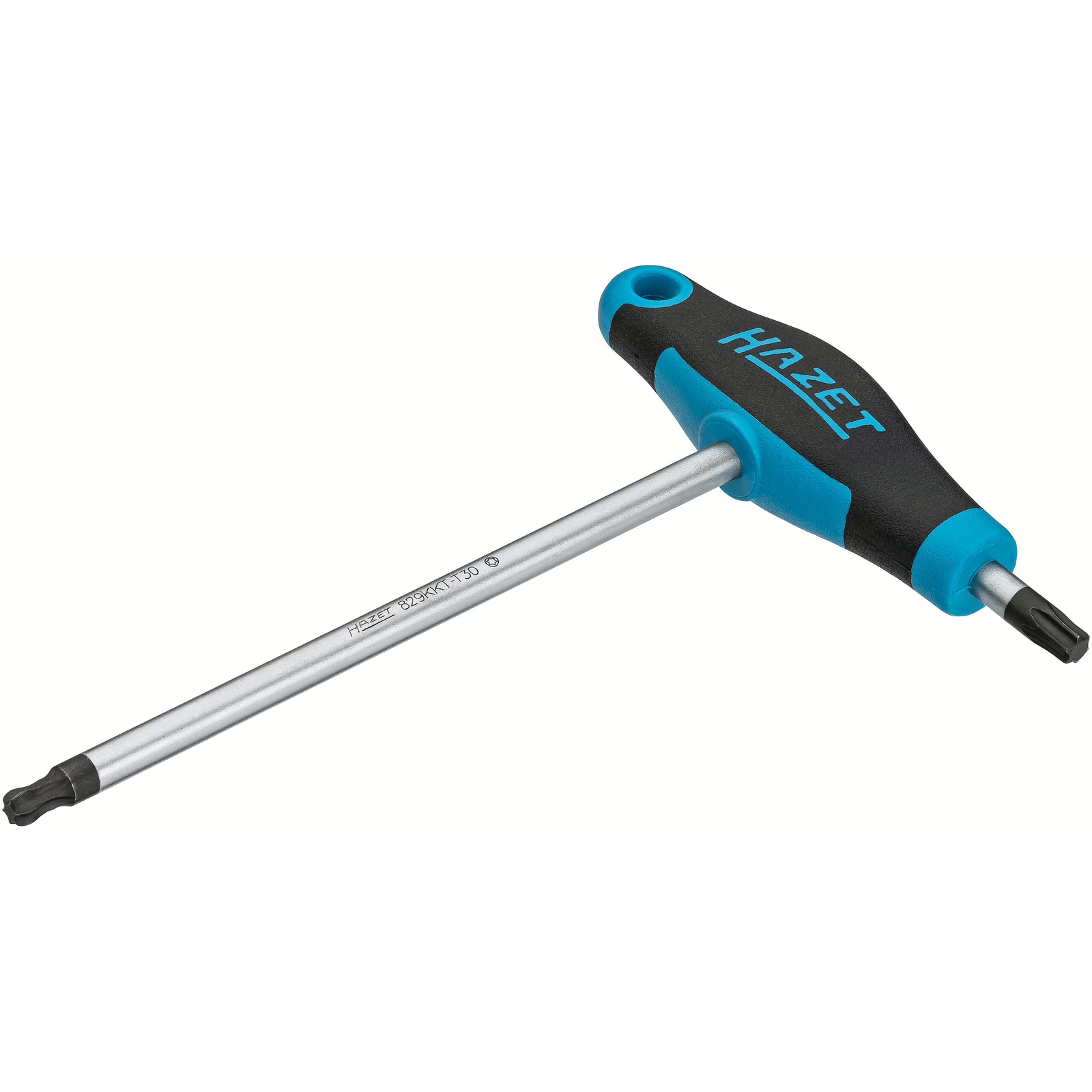 Tournevis manche en T bimatière profil TORX intérieur T30 à tête sphérique 156 mm HAZET - 829KKT-T30