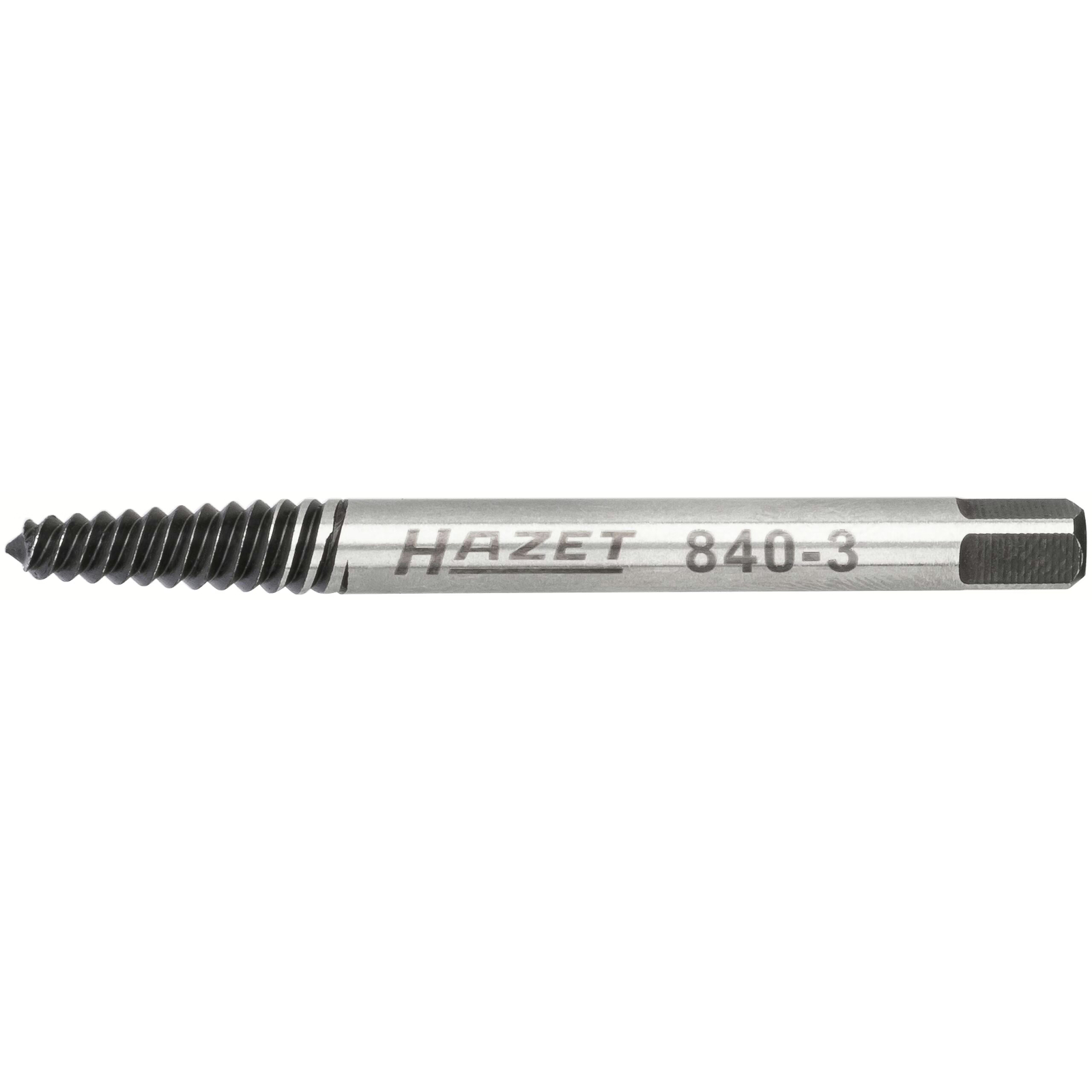 Extracteur de vis 4–4,5 mm poli pour vis cassées filetage droit 66 mm HAZET - 840-3