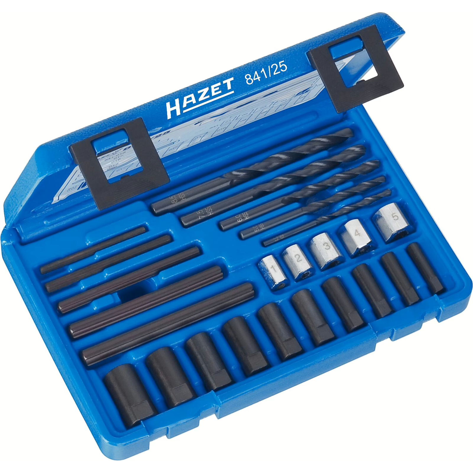 Jeu extracteurs goujons 25 pièces coffret plastique HAZET - 841/25