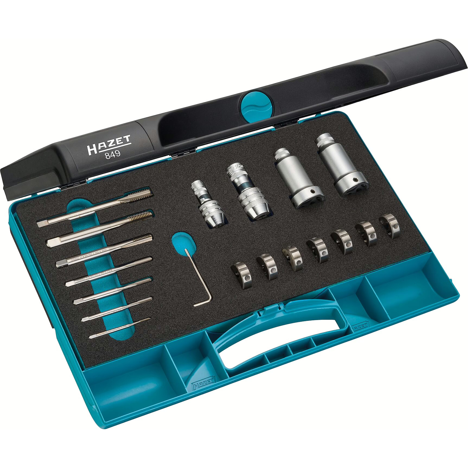Jeu à tarauder 21 pièces HSS avec coffret HAZET - 849