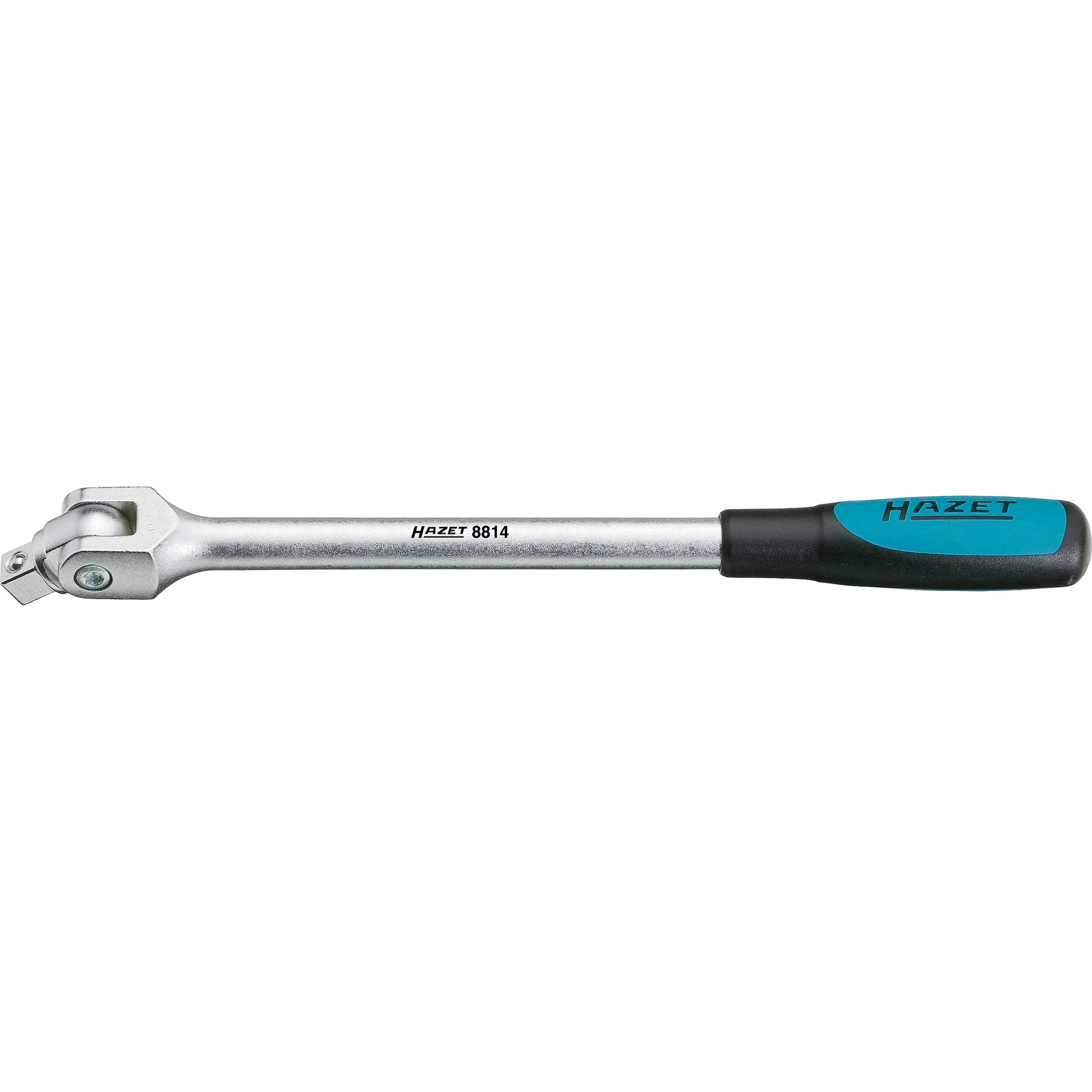 Poignée articulée 250 mm carré massif 3/8" avec cardan bimatière ergonomique HAZET - 8814