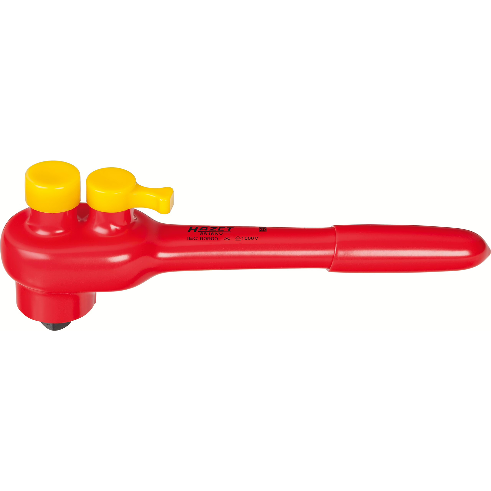 Cliquet réversible 3/8" 194 mm isolation 1000 V HAZET - 8816KV