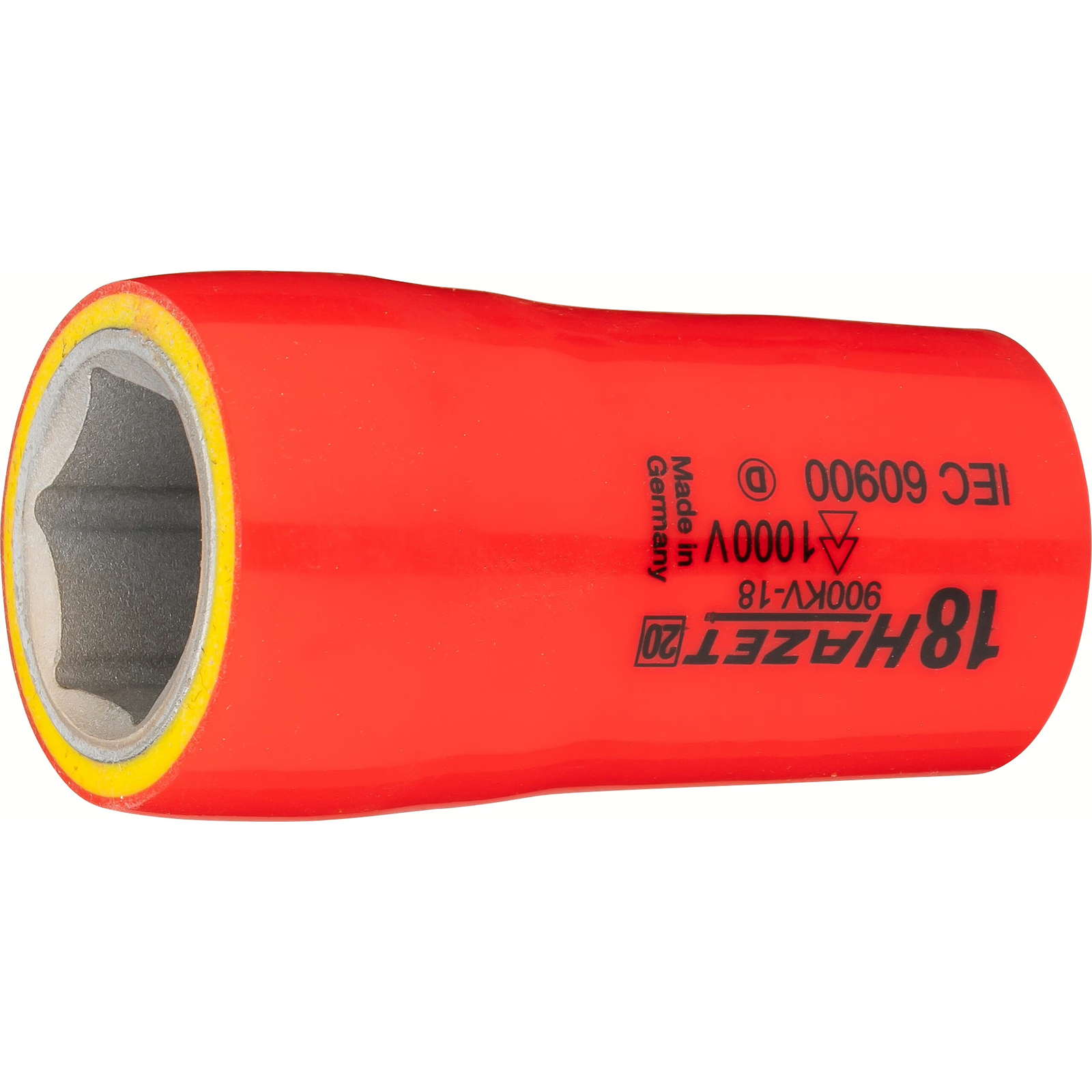 Douille isolée 18 mm carré creux 1/2 pouce profil traction IEC 60900 jusqu’à 1000 V HAZET - 900KV-18
