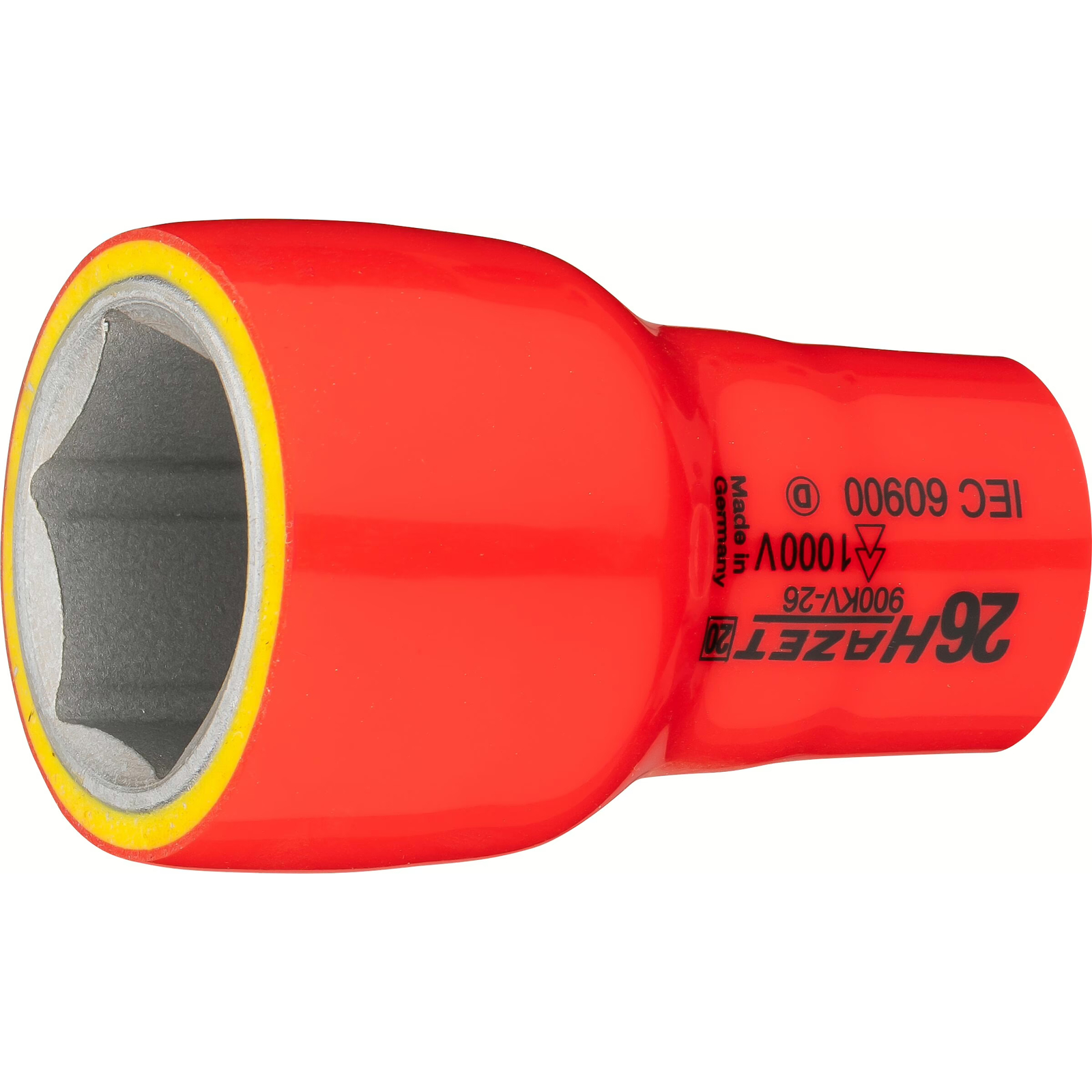 Douille avec isolation 26 mm carré creux 1/2 pouce profil traction jusqu’à 1000 V HAZET - 900KV-26