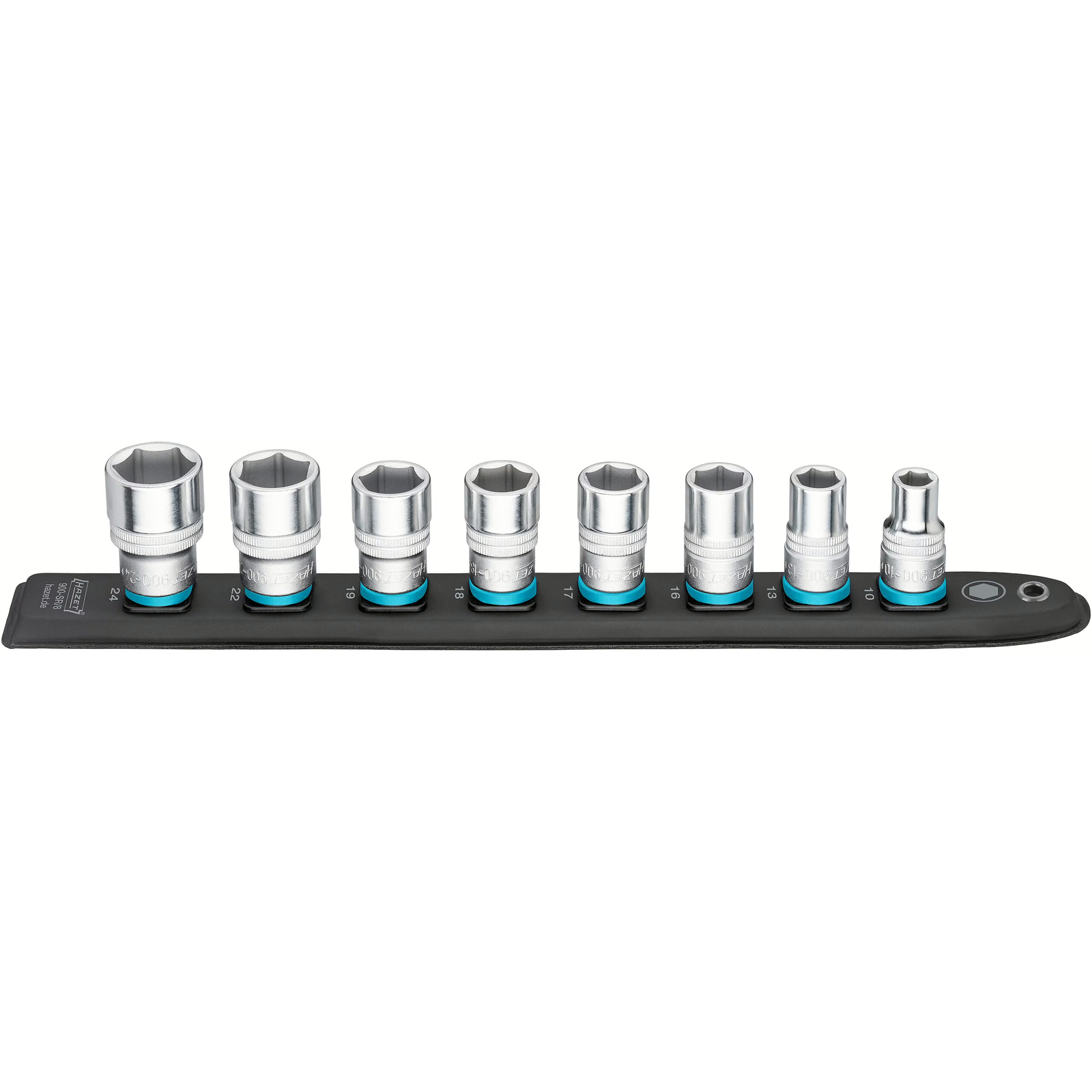 Barre enfichable flexible 8 pièces carré creux 1/2 pouce 365 x 37,4 mm avec aimant HAZET - 900-SR/8