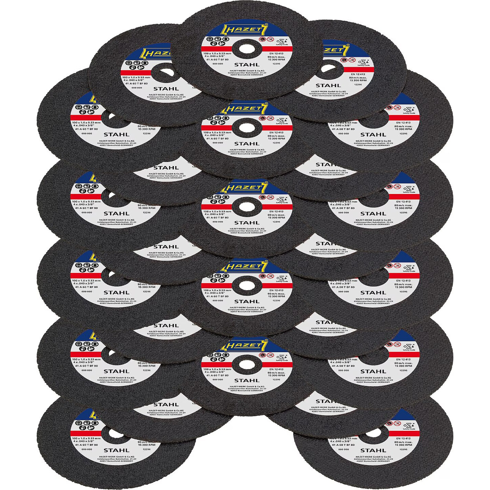Jeu de disques à tronçonner 100 x 1 x 9,53 mm 25 pièces pour meuleuse 9033P-8 HAZET - 9033P-08/25