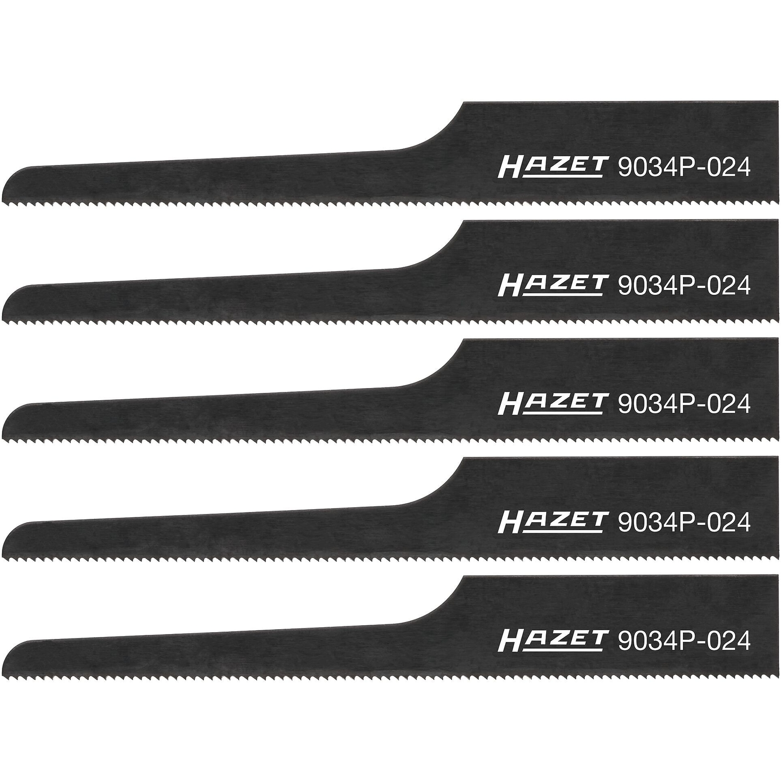Lames de scie sabre 93 mm 24 dents 5 pièces bimétal pour tôle automobile HAZET - 9034P-024/5