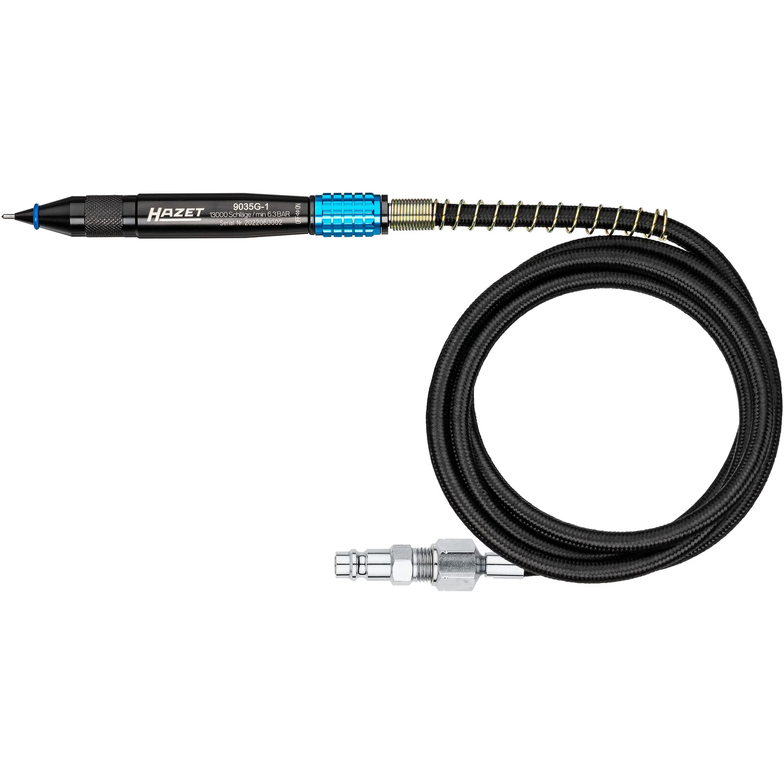 Crayon graveur 1,5 m avec ressort anti-courbure boîtier métal HAZET - 9035G-1