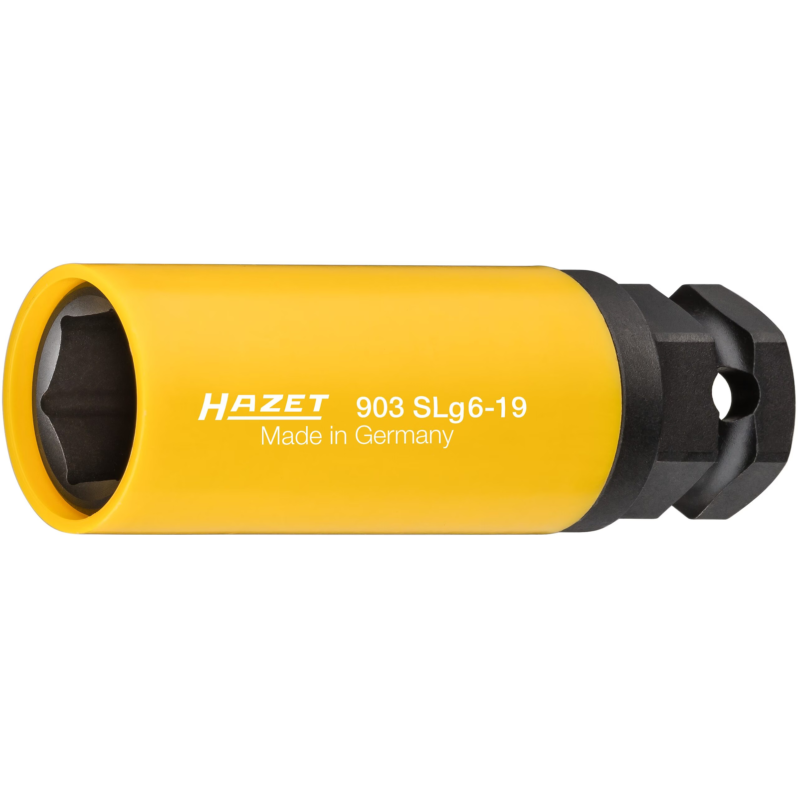 Douille à chocs 19 mm 6 pans extérieurs Profil Traction avec gaine plastique rotative HAZET - 903SLG6-19