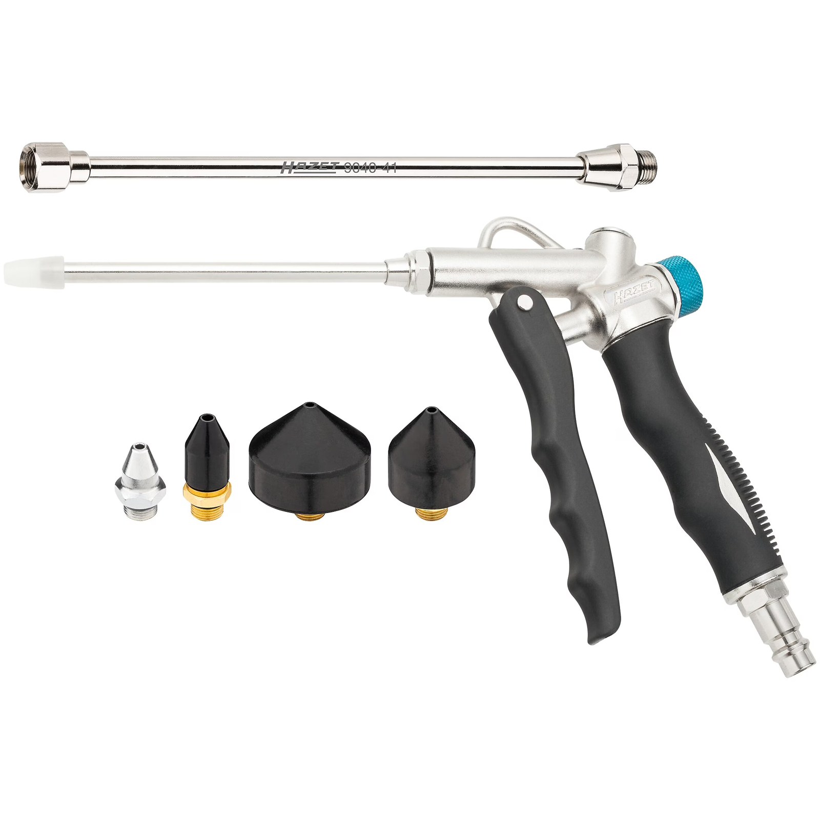 Pistolet de soufflage 2 voies jeu de 6 cônes adaptables HAZET - 9040-4/6