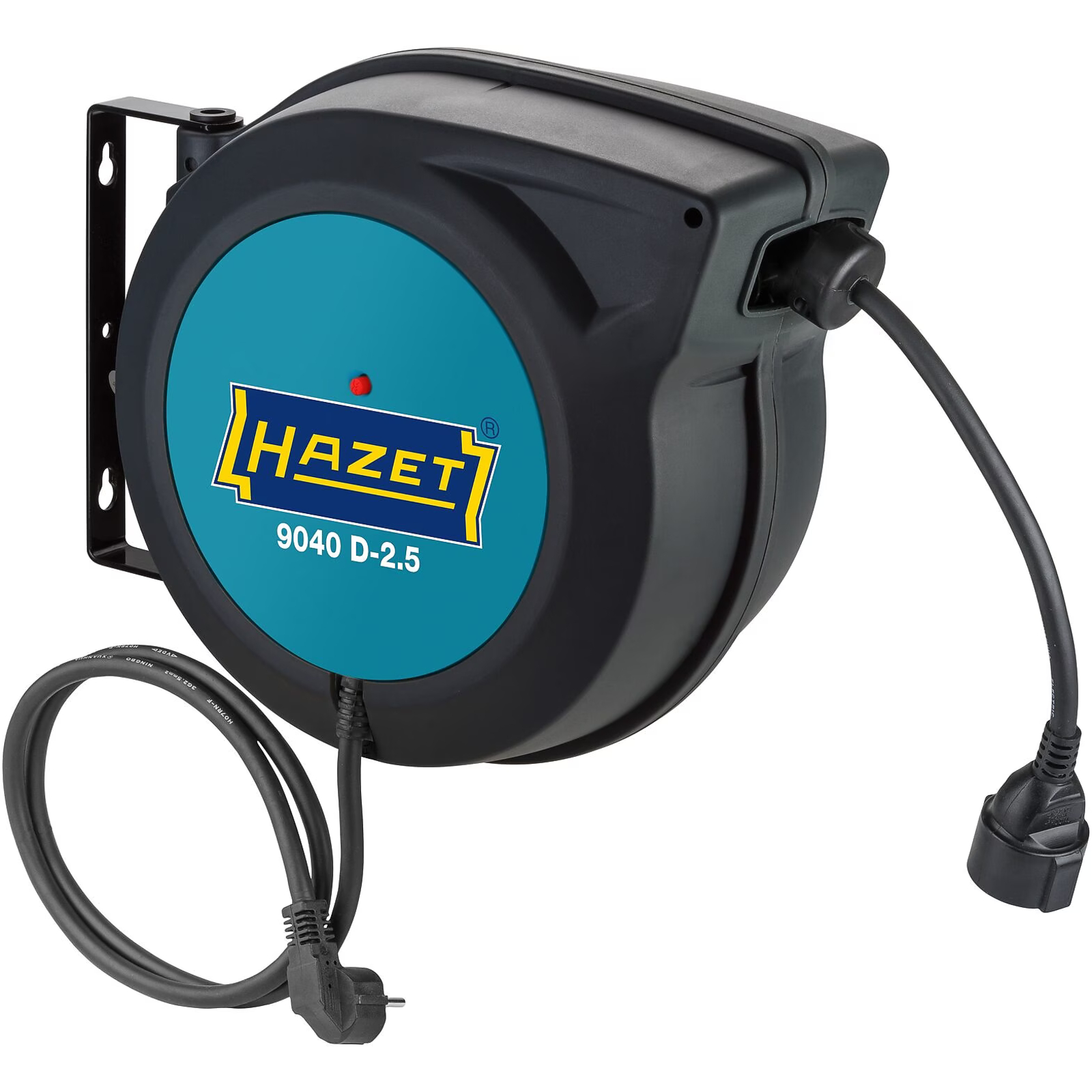 Enrouleur de câble 20 m 3200 W usage intérieur avec disjoncteur HAZET - 9040D-2.5