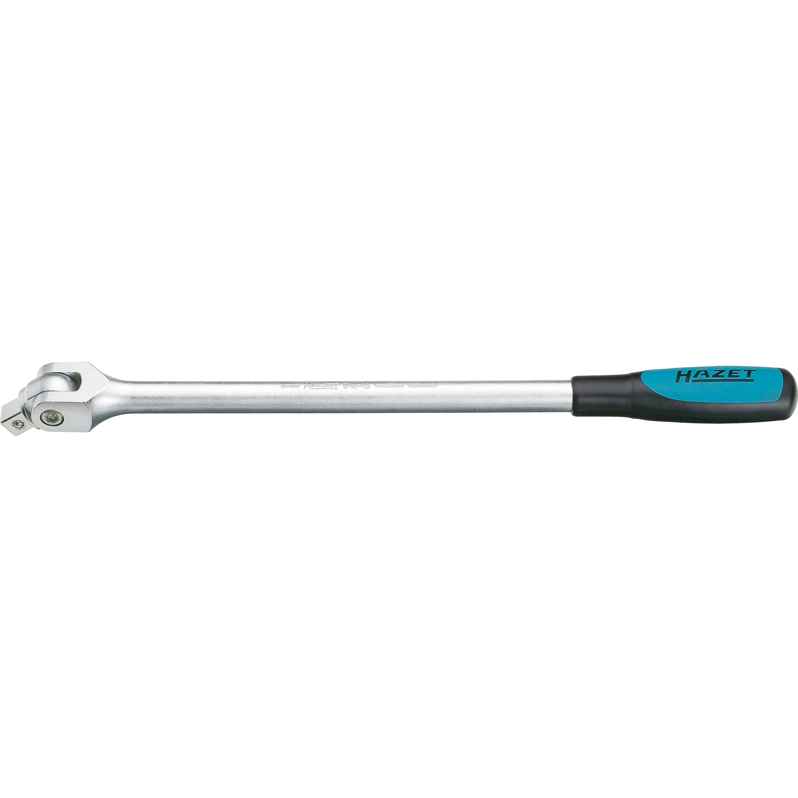 Poignée articulée 396 mm carré massif 1/2 pouce avec cardan manche bimatière HAZET - 914-15