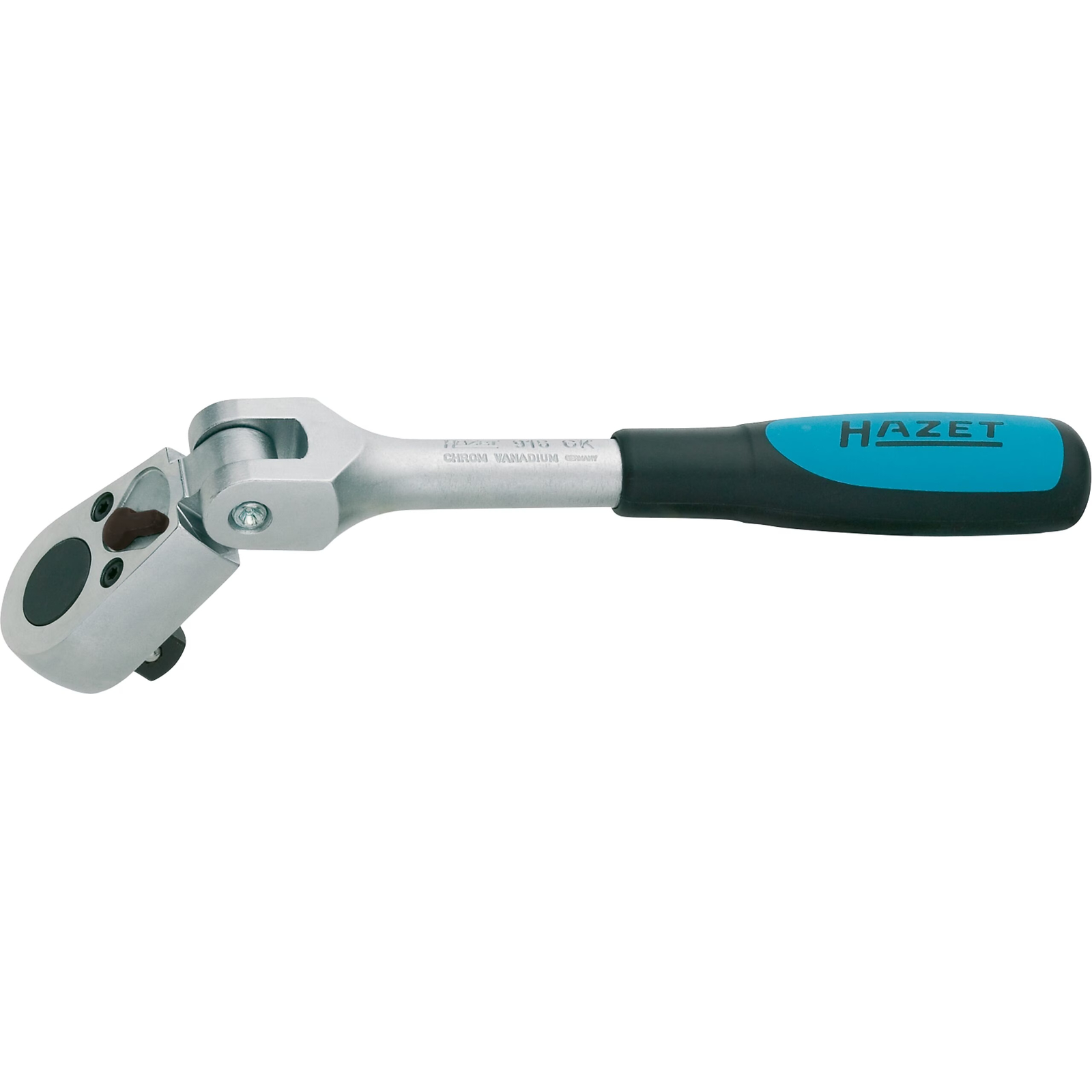 Cliquet réversible à cardan carré massif 1/2 pouce 270 mm manche bimatière HAZET - 916GK