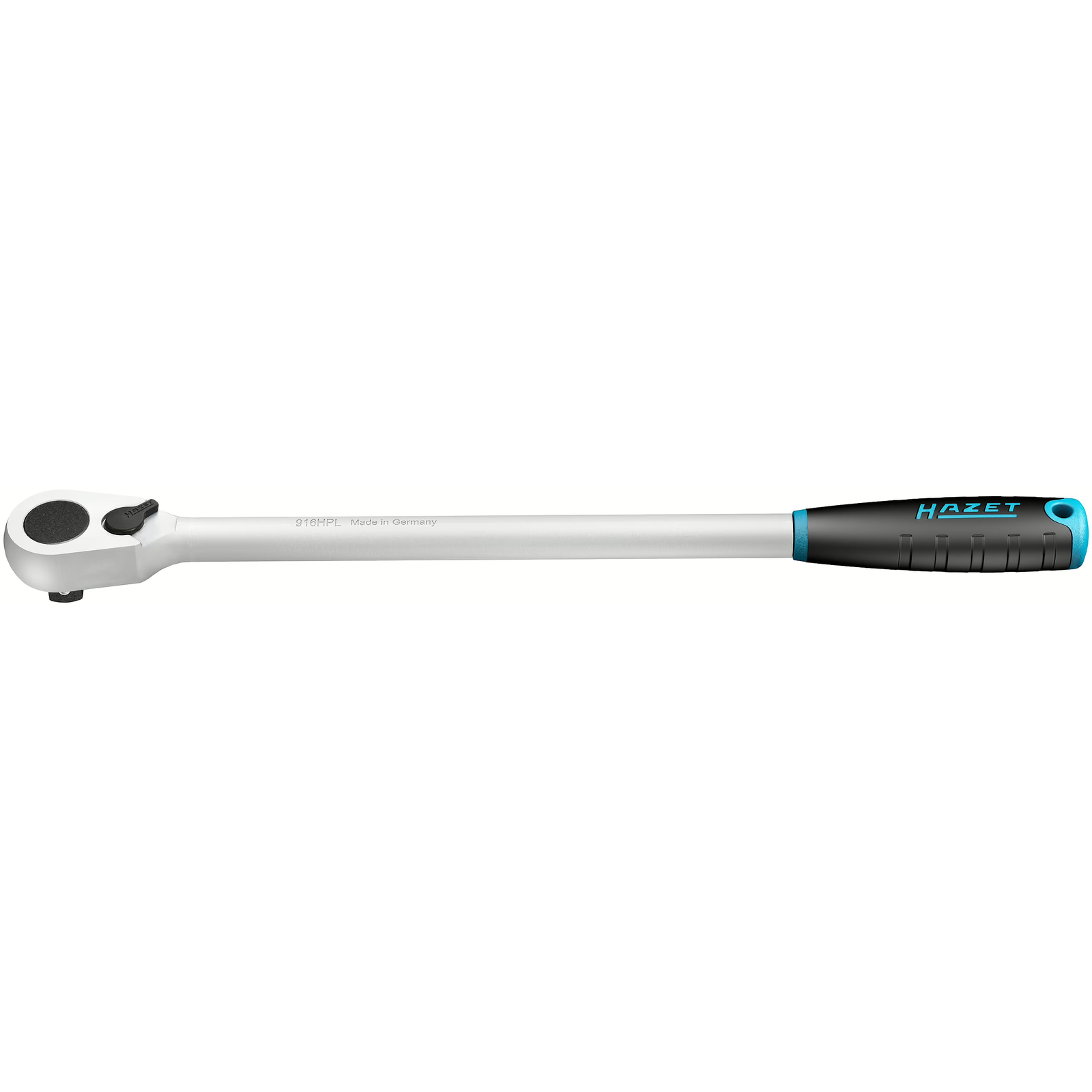 Cliquet réversible HiPer long 415 mm carré massif 1/2 pouce 90 dents manche bimatière HAZET - 916HPL