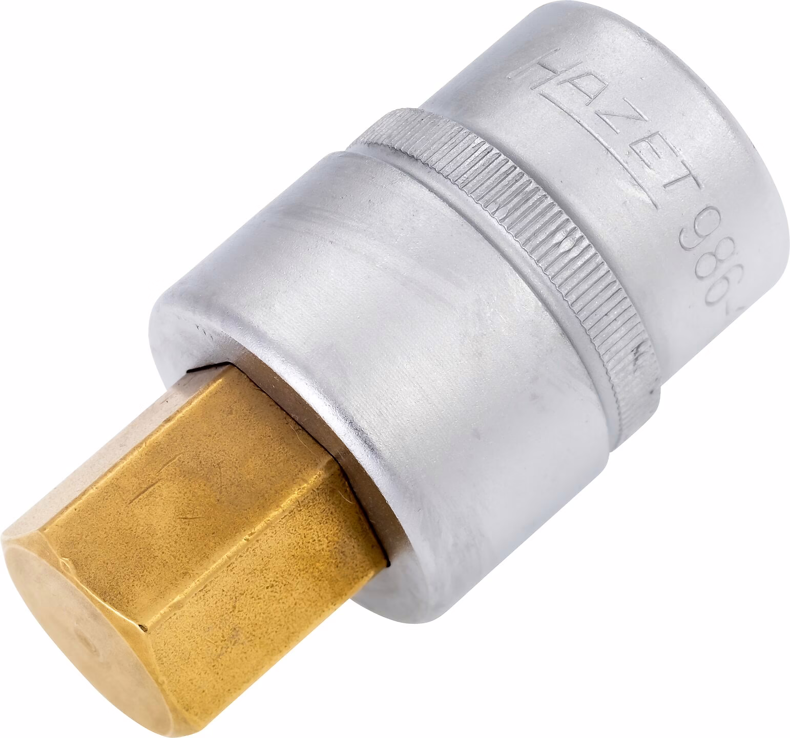 Douille mâle carré creux 1/2 pouce 19 mm avec moletage utilisation manuelle HAZET - 986-19