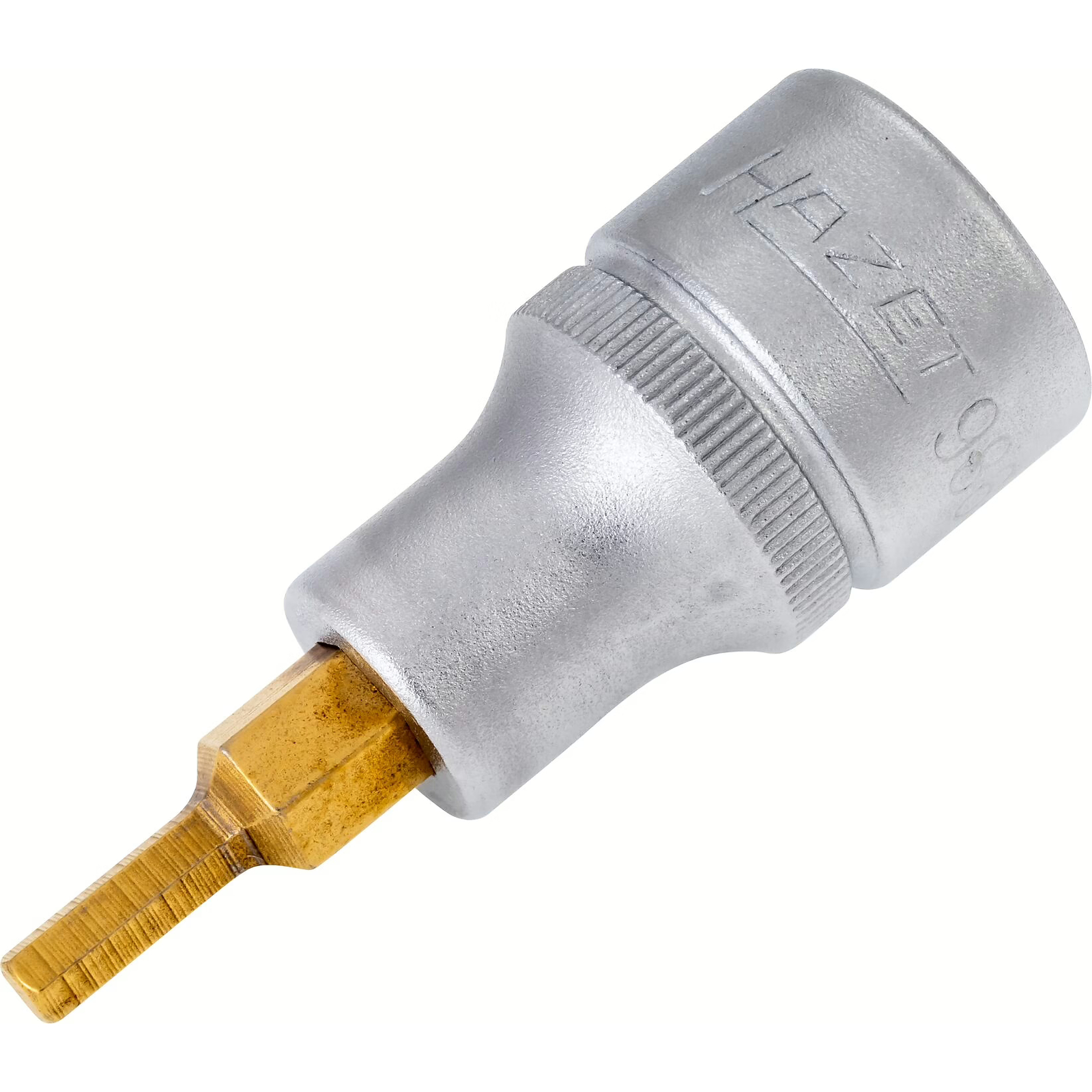 Douille mâle carré creux 1/2 pouce 4 mm avec moletage utilisation manuelle HAZET - 986-4