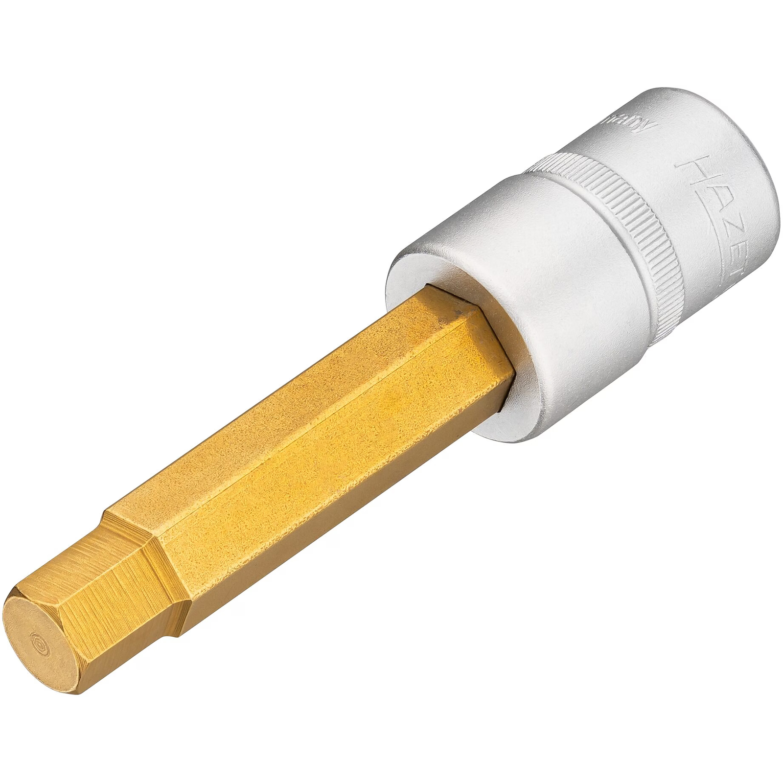 Douille mâle carré creux 1/2 pouce 12 mm avec moletage TiN longue HAZET - 986L-12