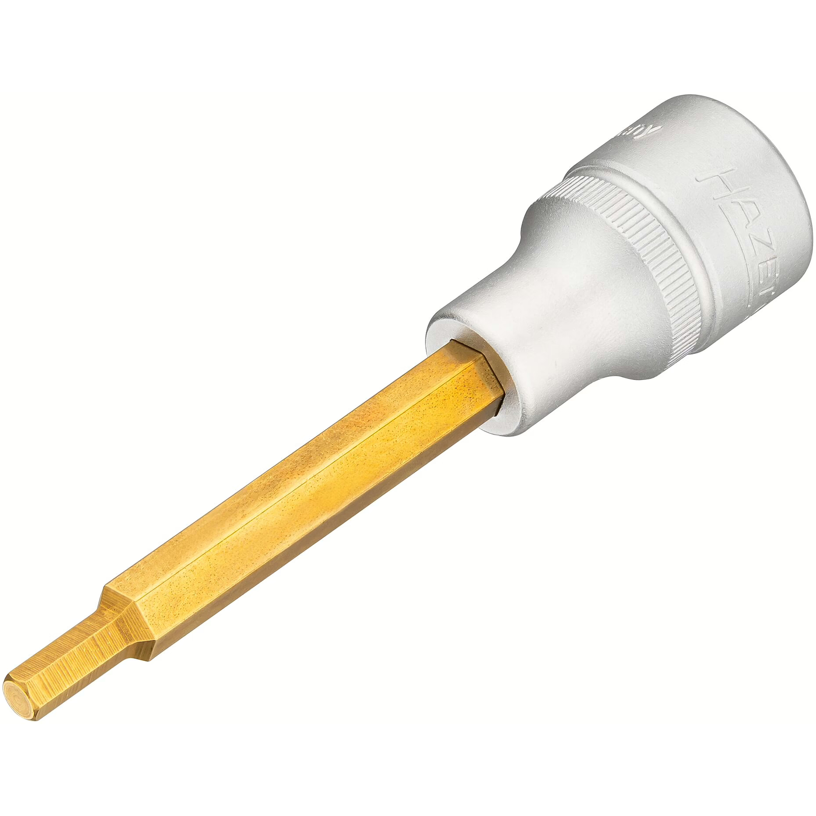 Douille mâle carré creux 1/2 pouce 5 mm TiN avec moletage 100 mm utilisation manuelle HAZET - 986L-5
