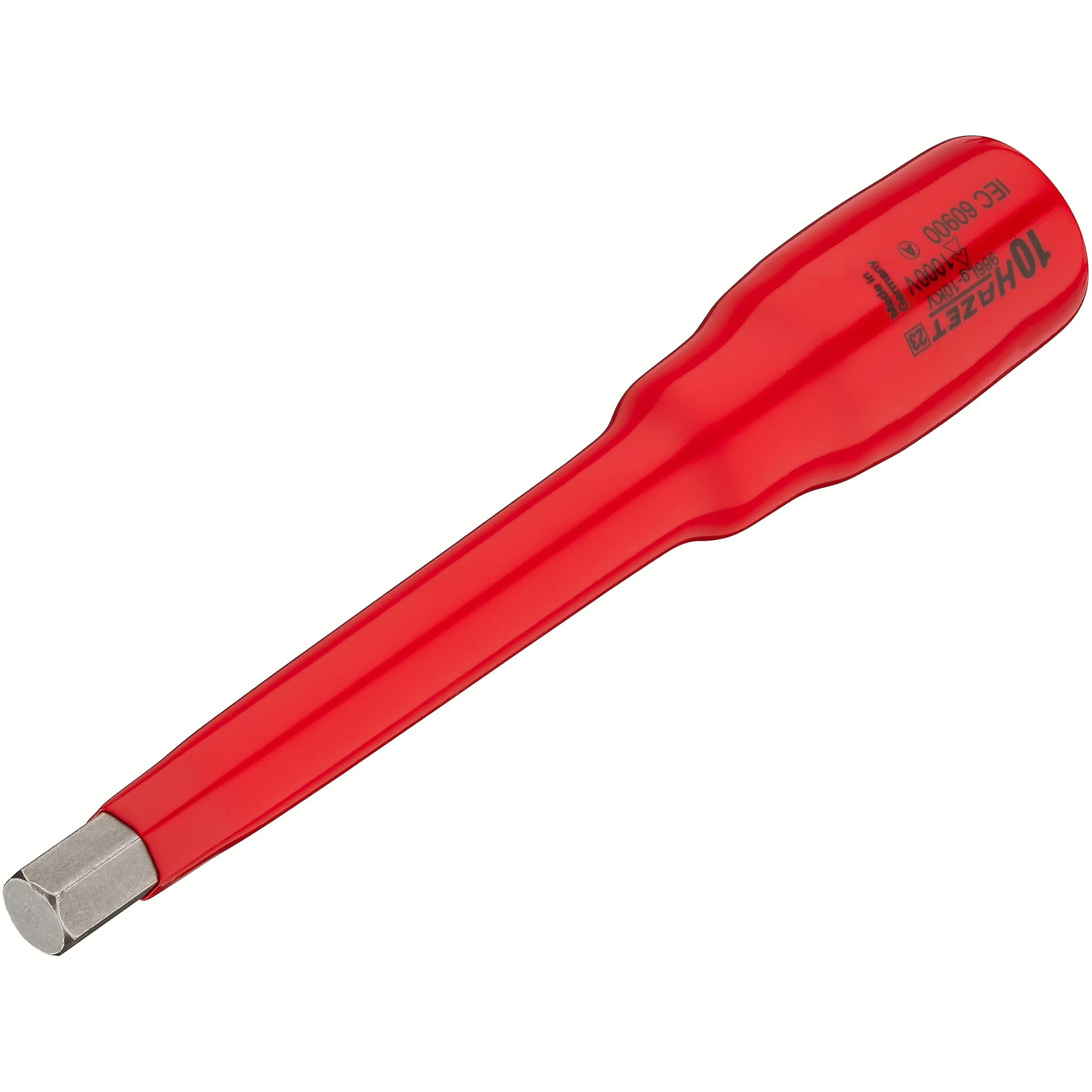 Douille mâle isolée 10 mm carré creux 1/2 pouce profil six pans 1000 V HAZET - 986LG-10KV