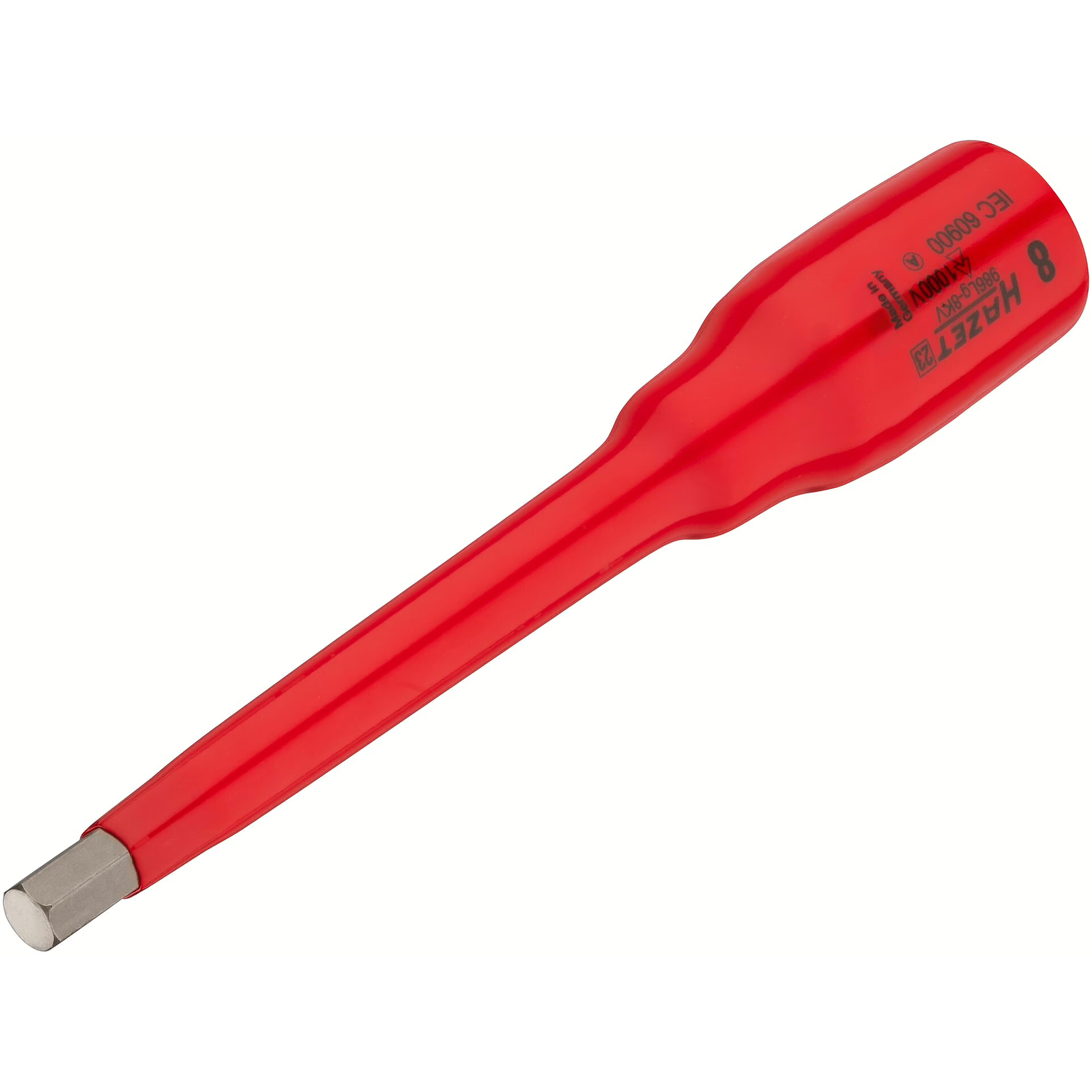 Douille mâle isolée 8 mm carré creux 1/2 pouce profil six pans HAZET - 986LG-8KV