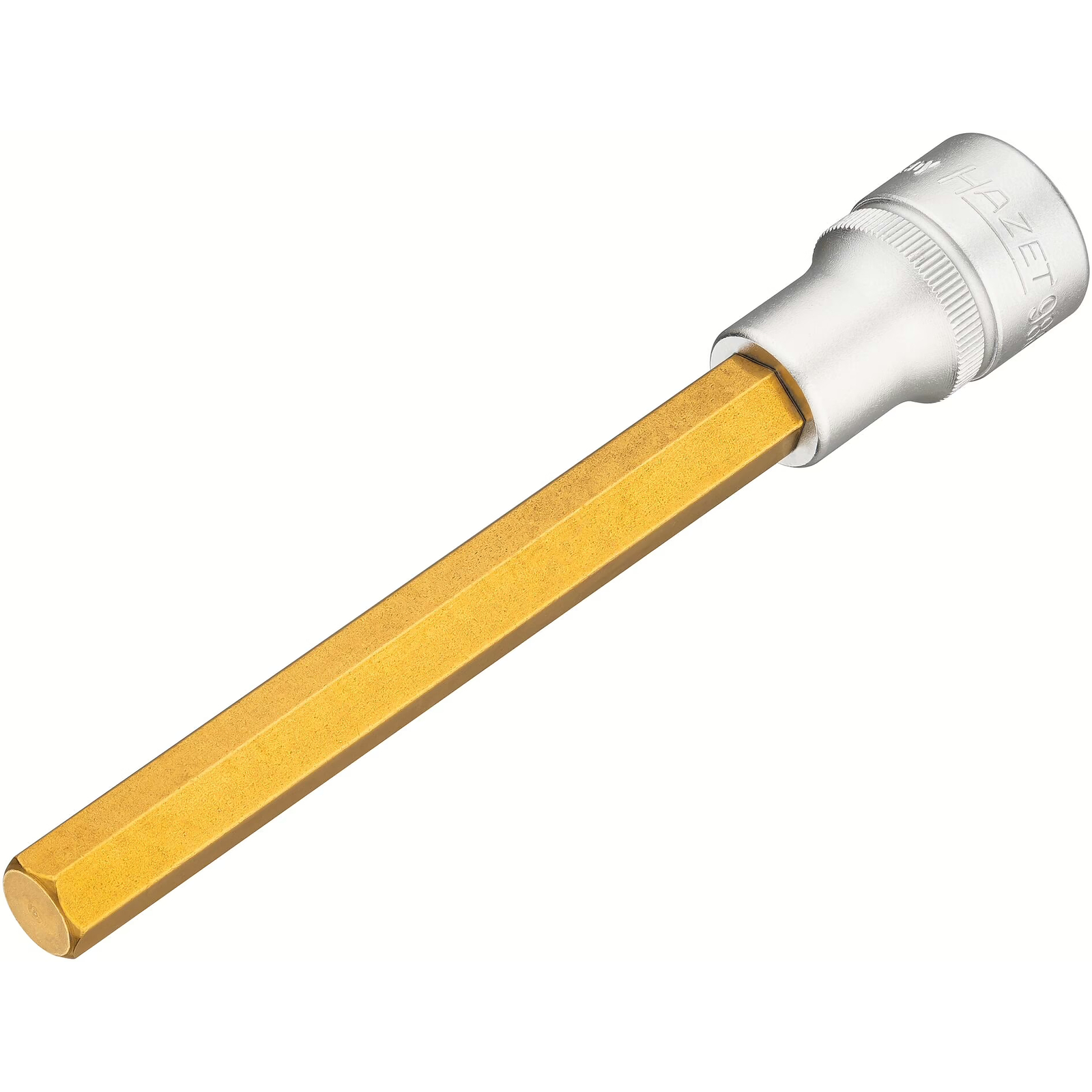 Douille mâle carré creux 1/2 pouce 11 mm extra-longue avec moletage TiN HAZET - 986SL-11