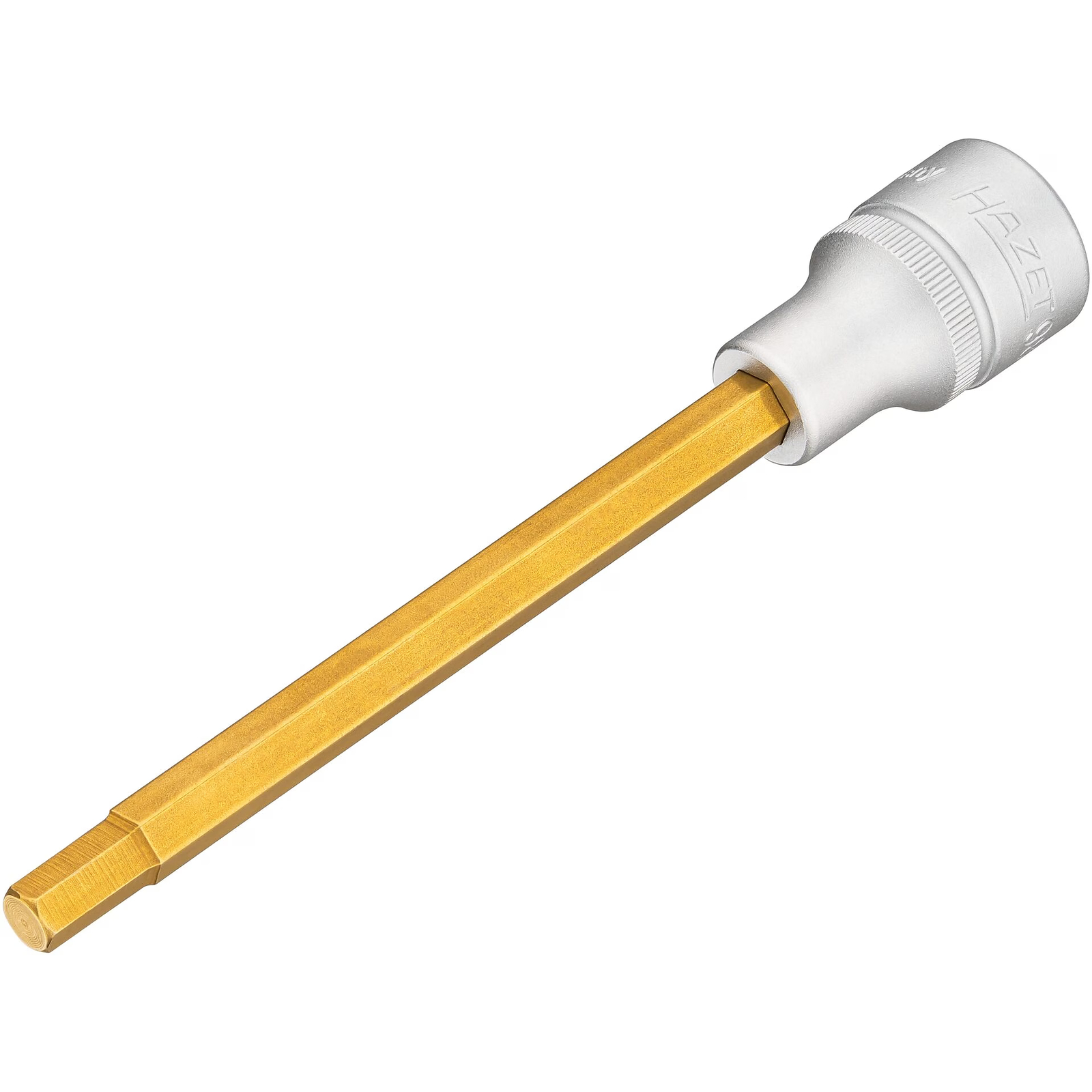 Douille mâle carré creux 1/2 pouce 7 mm extra-longue avec moletage revêtement TiN HAZET - 986SL-7
