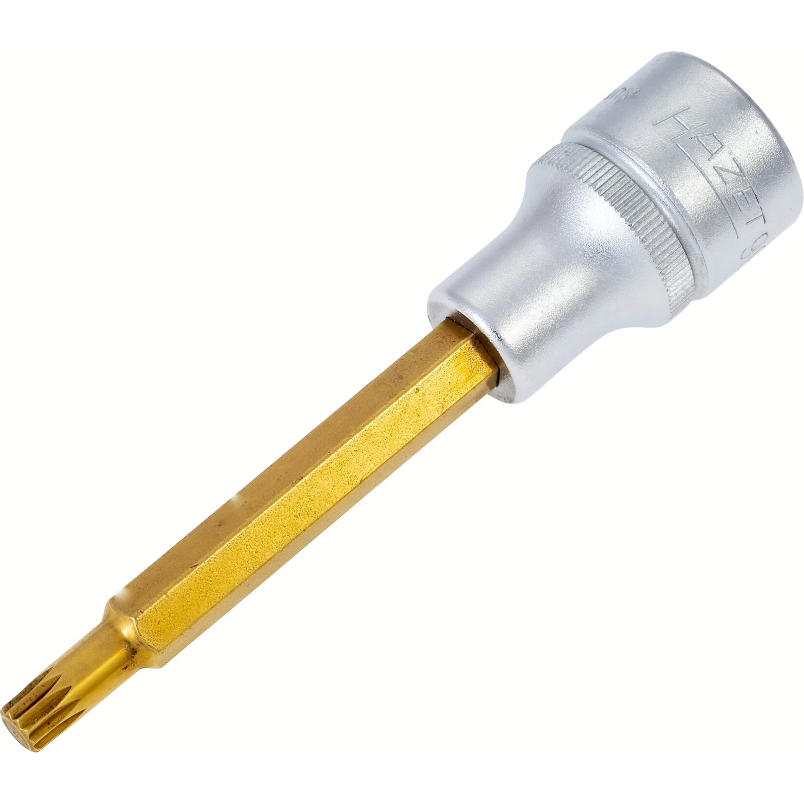Douille mâle XZN M9 1/2 pouce 100 mm avec moletage pour vis culasse Toyota HAZET - 990LG-9