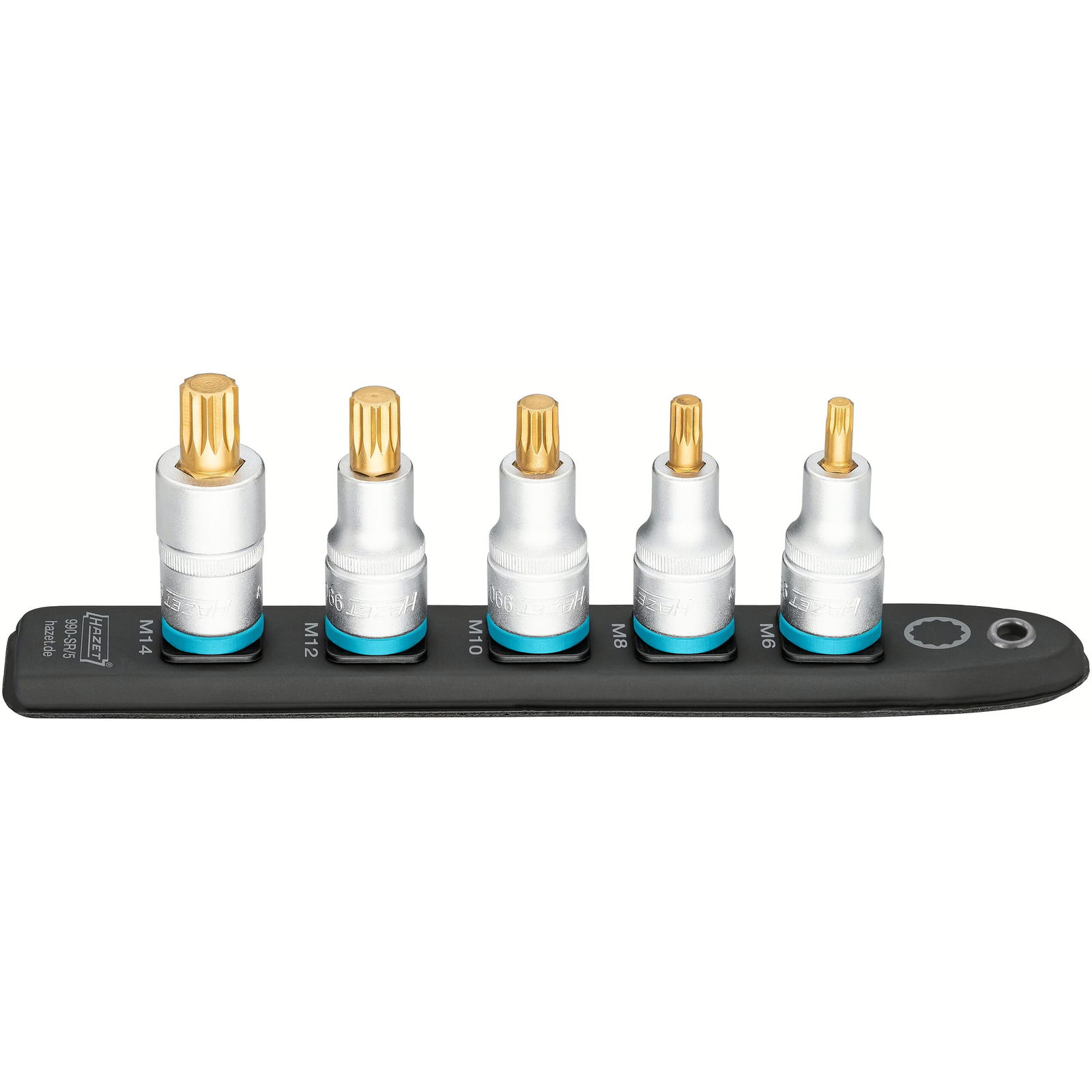 SmartRail barre enfichable plastique carré creux 1/2 pouce 5 pièces aimantée HAZET - 990-SR/5