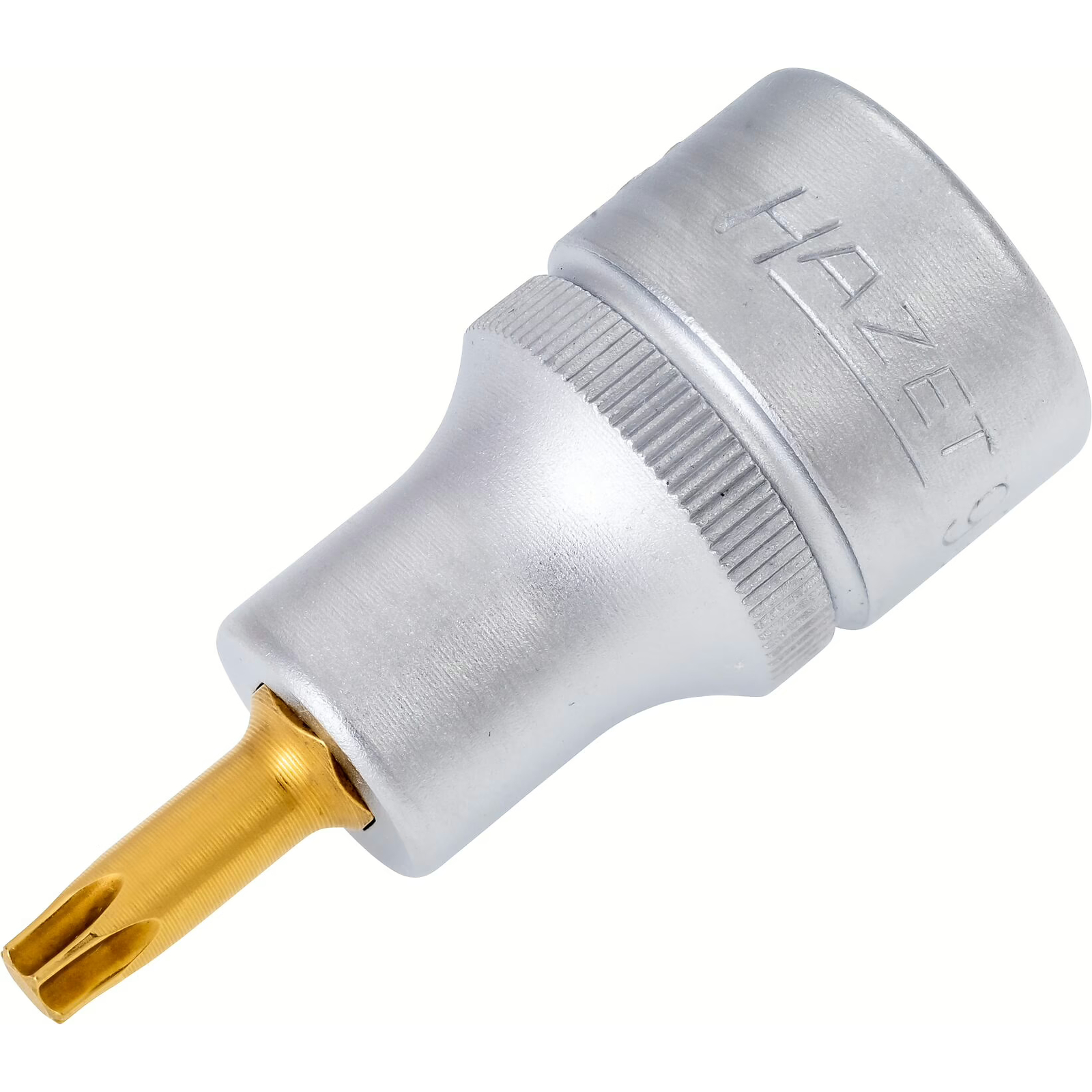 Douille mâle carré creux 1/2 pouce T27 profil TORX intérieur avec moletage 55 mm usage manuel HAZET - 992-T27
