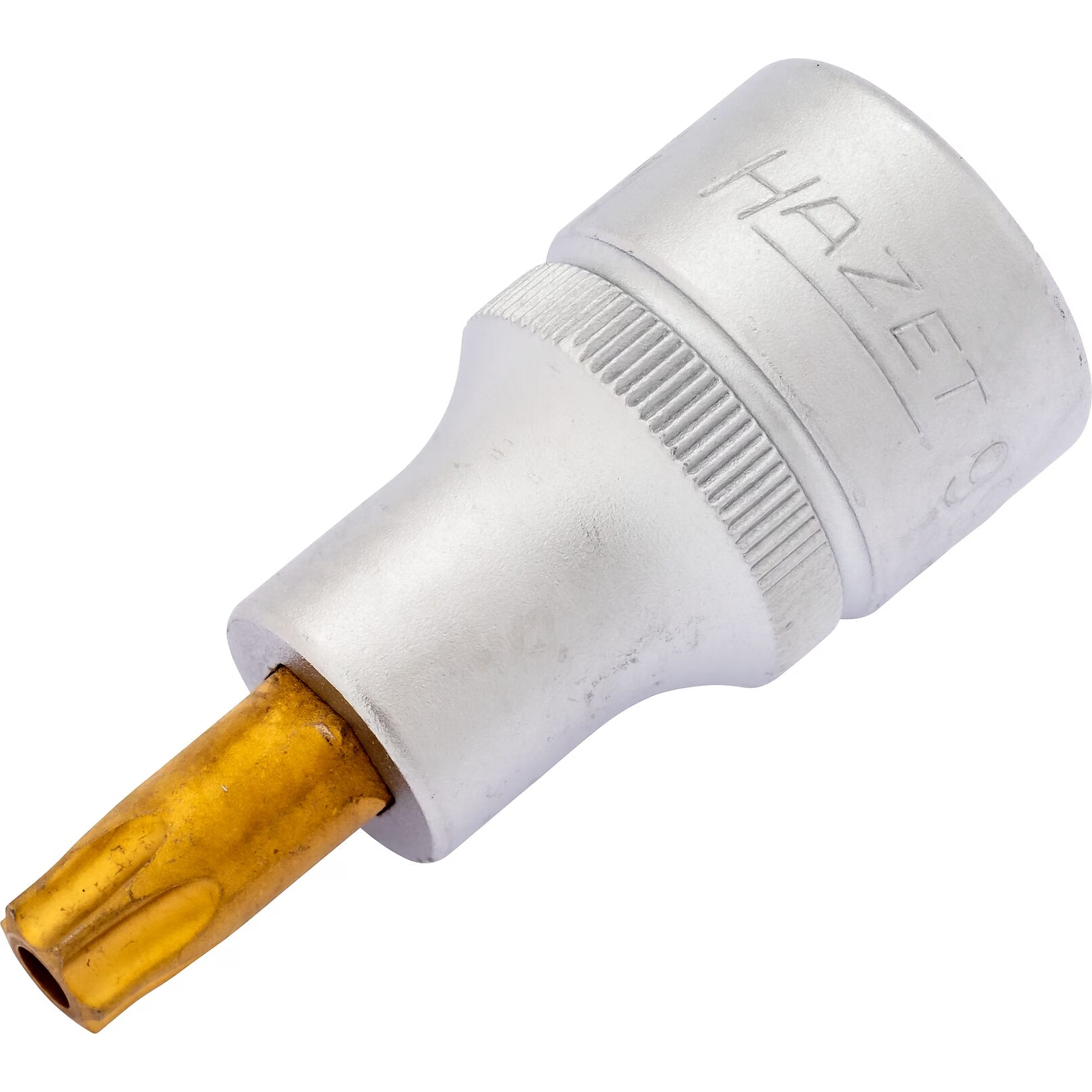 Douille mâle carré creux 1/2 pouce profil TORX tamper résistant taille T45H avec moletage HAZET - 992-T45H