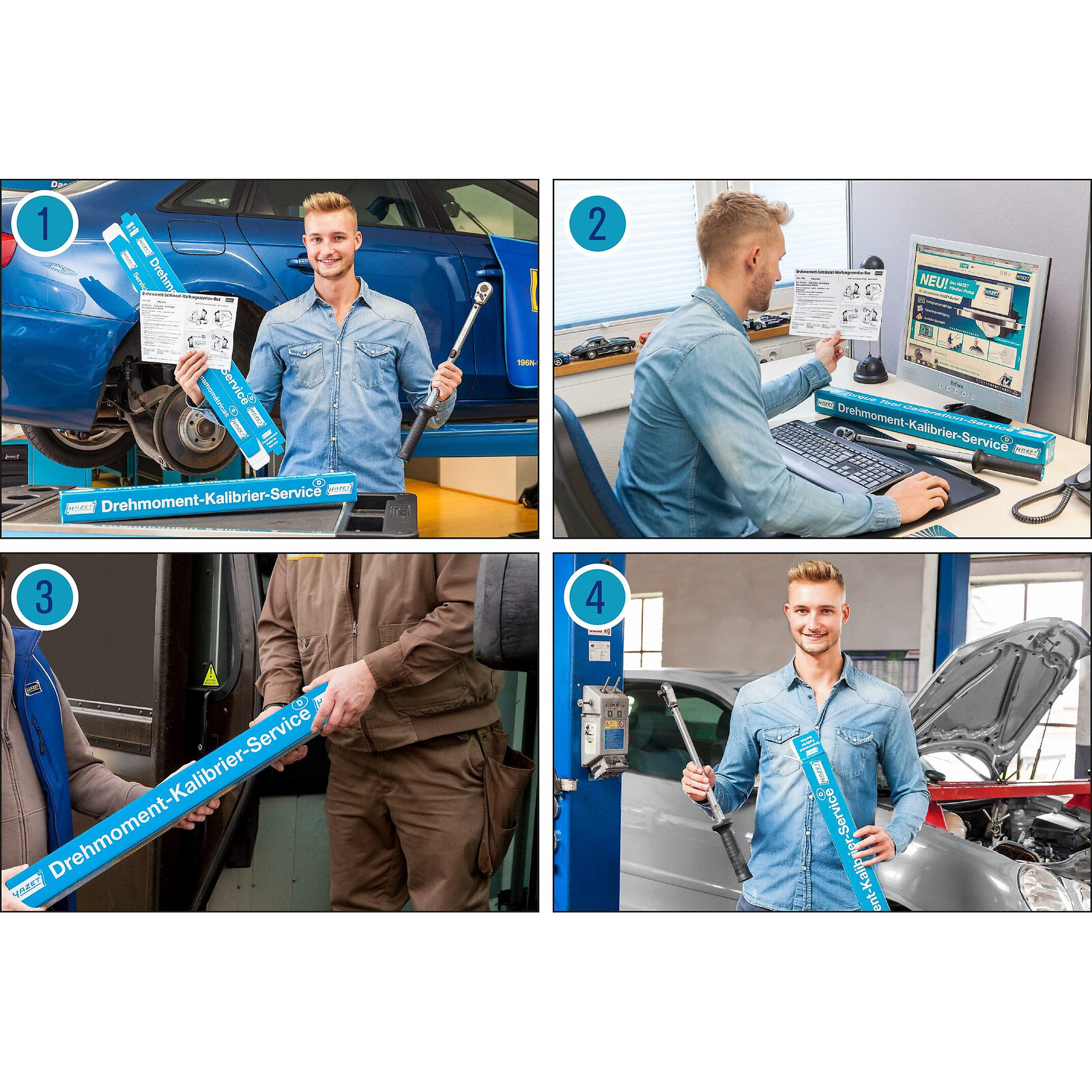 Coffret de service pour clé dynamométrique 6150-6160-6170 avec étalonnage et réparation HAZET - SP-30