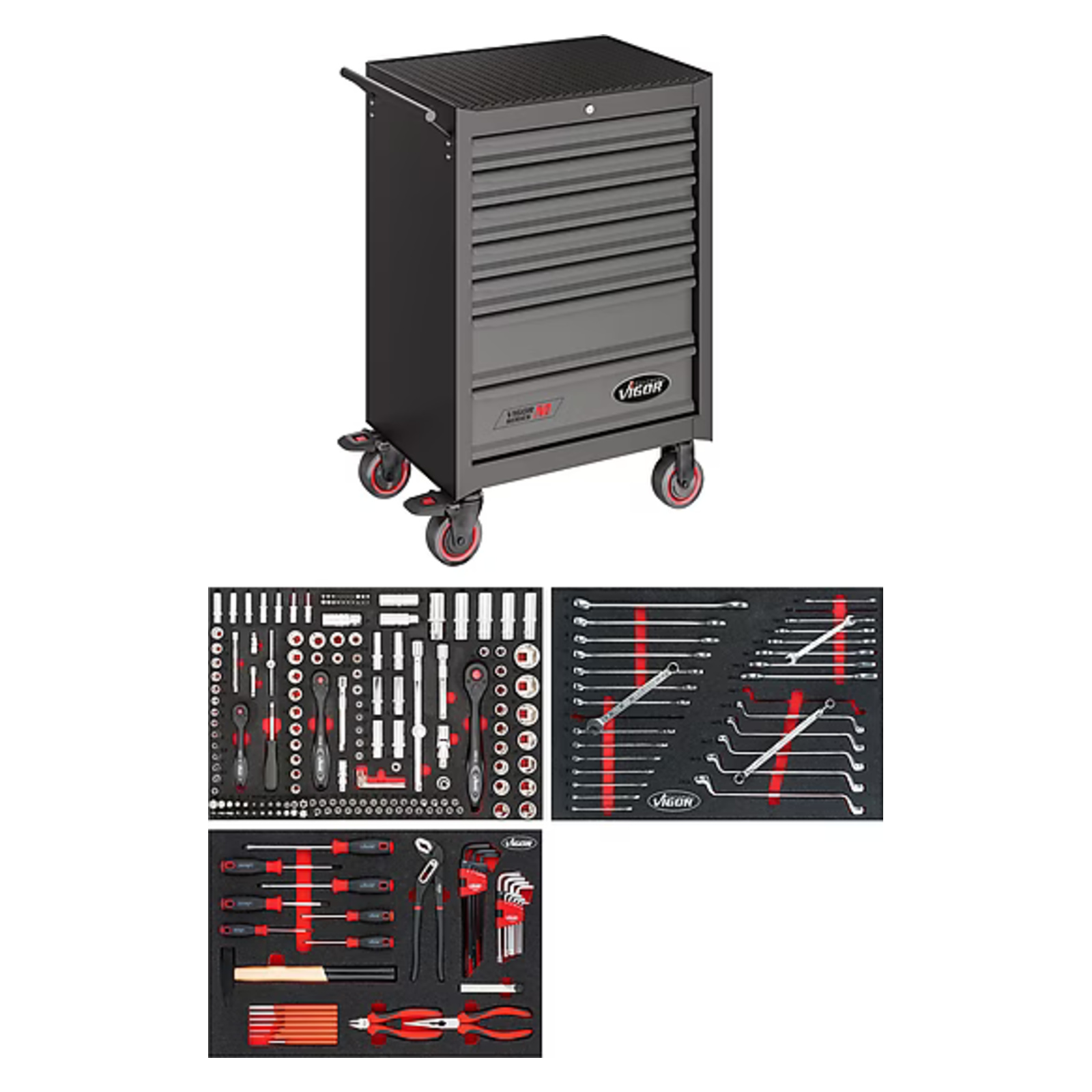 Servante d'atelier séries M avec assortiment  VIGOR - V2379N