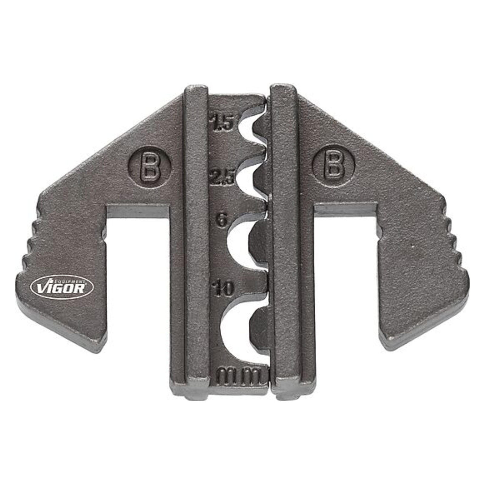 Mâchoire B : pour les cosses de câbles fermées et non isolées de 1,5 2,5 6,0 10 mm2  VIGOR - V2499-B