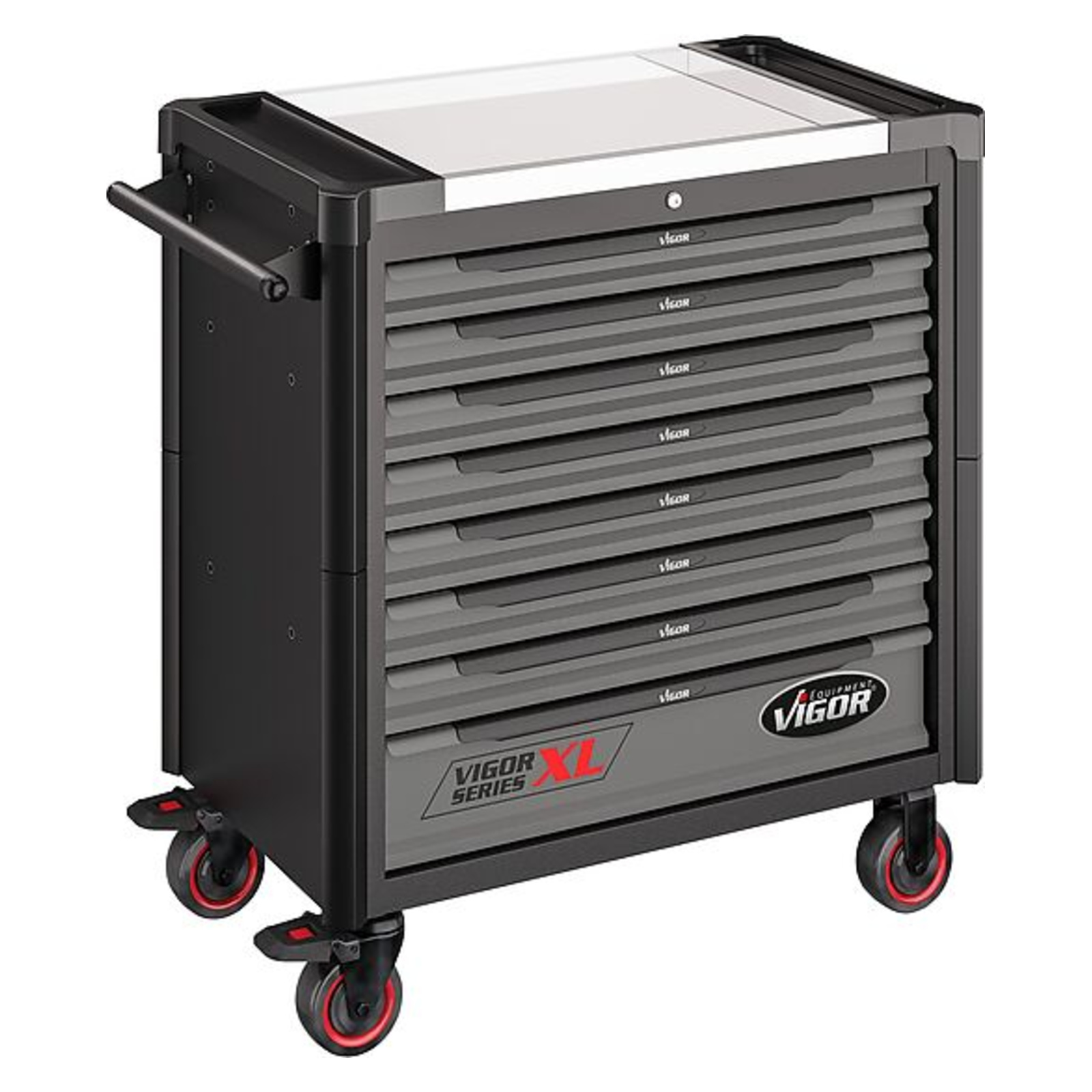 Servante d'atelier séries XL plateau de travail en acier inoxydable vide  VIGOR - V4481-X