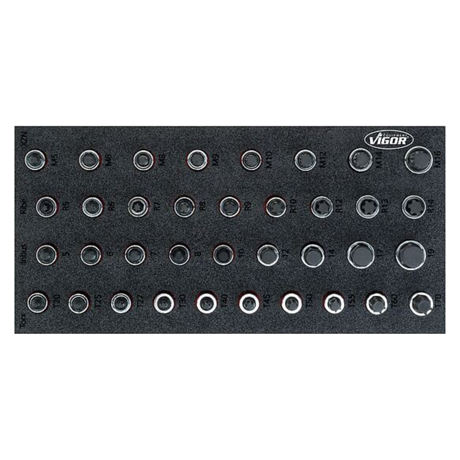 Jeu de douilles mâles  VIGOR - V5099