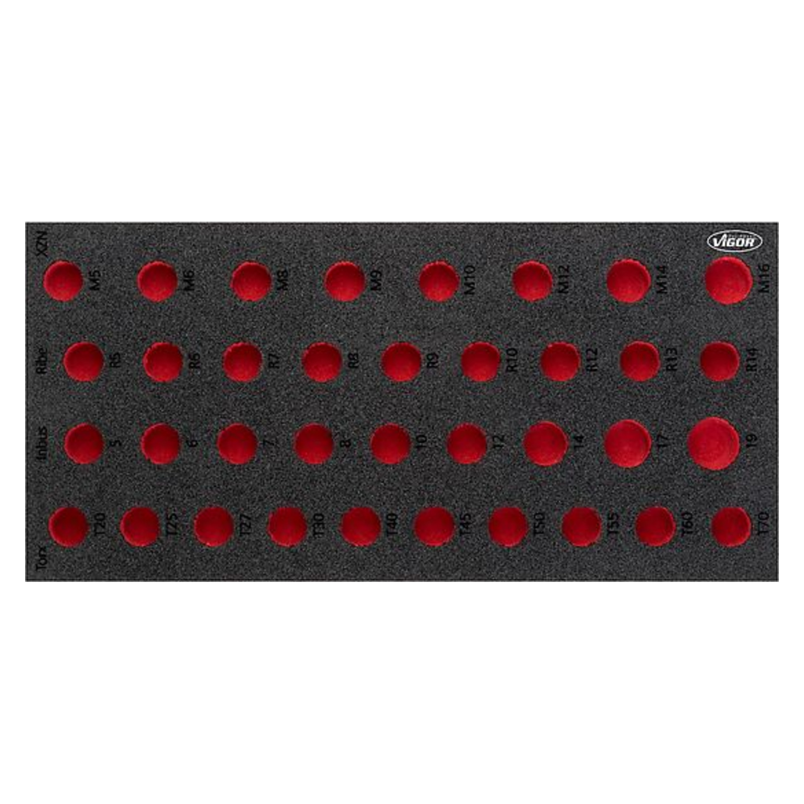 Garniture en mousse souple vide  VIGOR - V5099-L