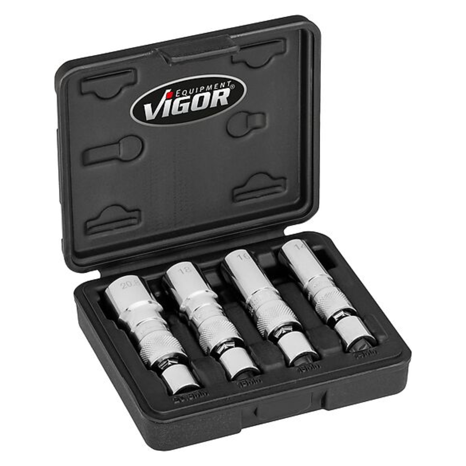 Jeu de clés à douilles pour bougies 12 pans extérieurs 3⁄8″  VIGOR - V7002/4