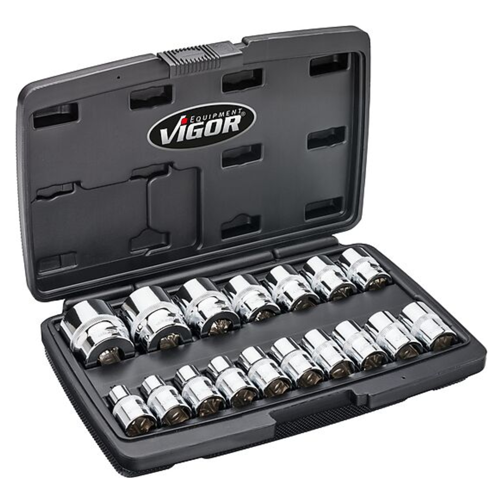 Jeu de clés à douilles 12 pans extérieurs 1⁄2″ VIGOR - V7512/17