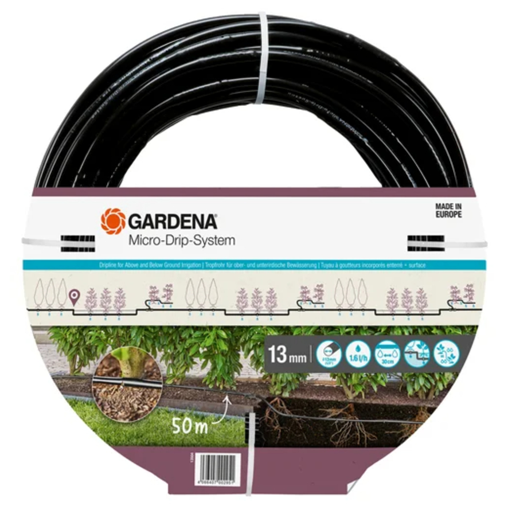 Extension de tuyau à goutteurs incorporés 50 m enterré et en surface - GARDENA - 13504-20