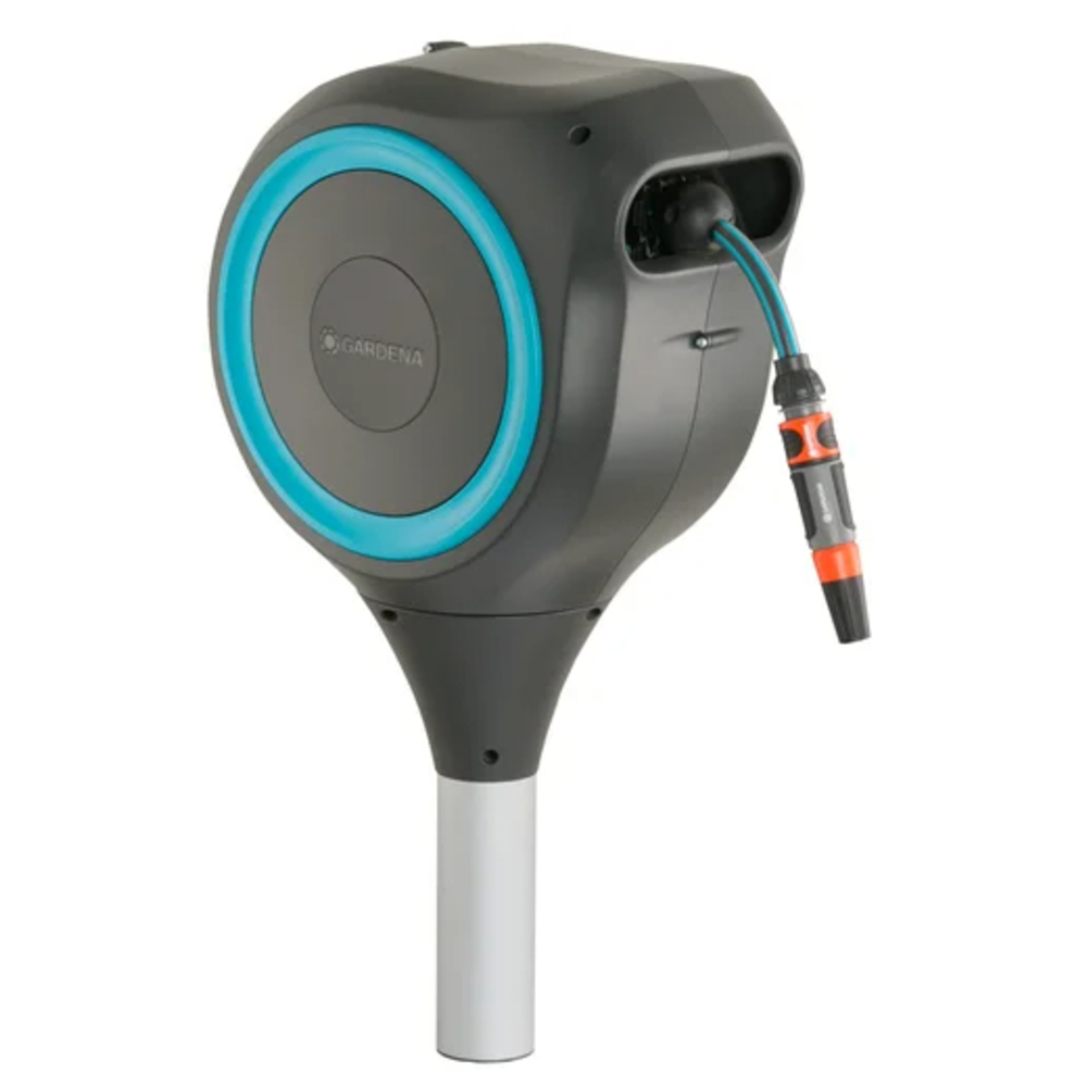 Dévidoir automatique sur pic RollUp S 15 m - GARDENA (Bleu turquoise) - GARDENA - 18604-20
