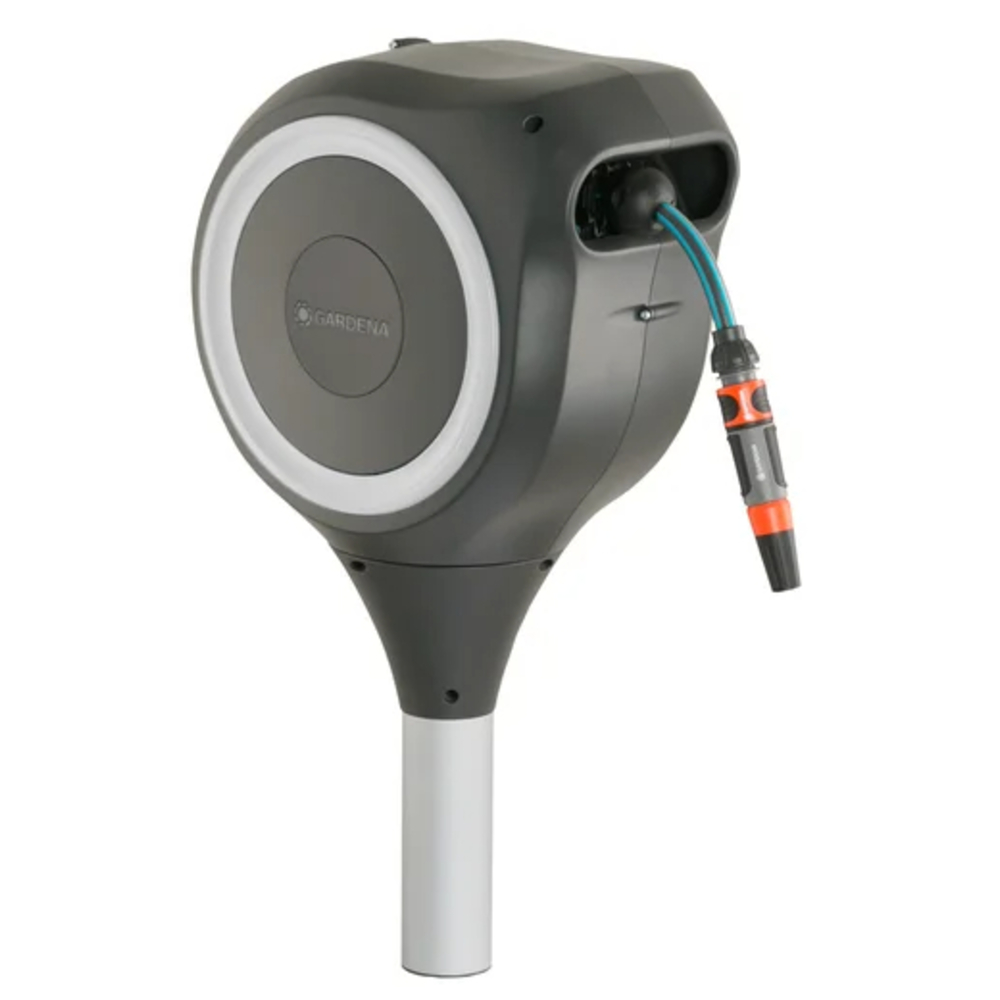 Dévidoir automatique sur pic RollUp S 15 m - GARDENA (Blanc) - GARDENA - 18606-20