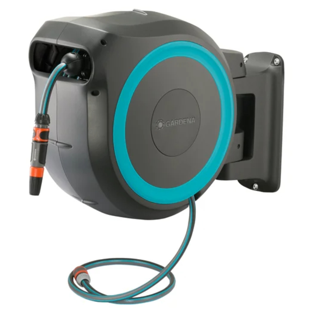 Dévidoir automatique mural RollUp L 30 m - GARDENA bleu turquoise - GARDENA - 18625-20